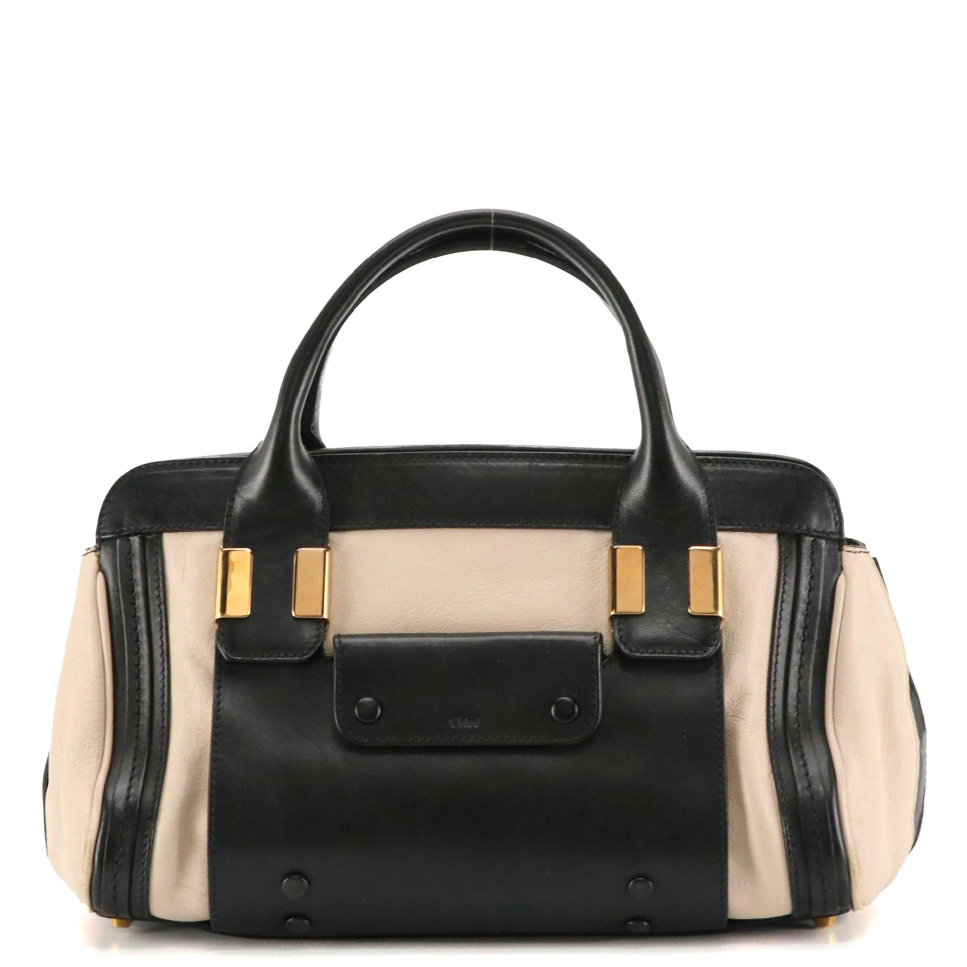 Chloé Little Alice Two-Way Handbag in Bicolor Goatskin and Calfskin Leather