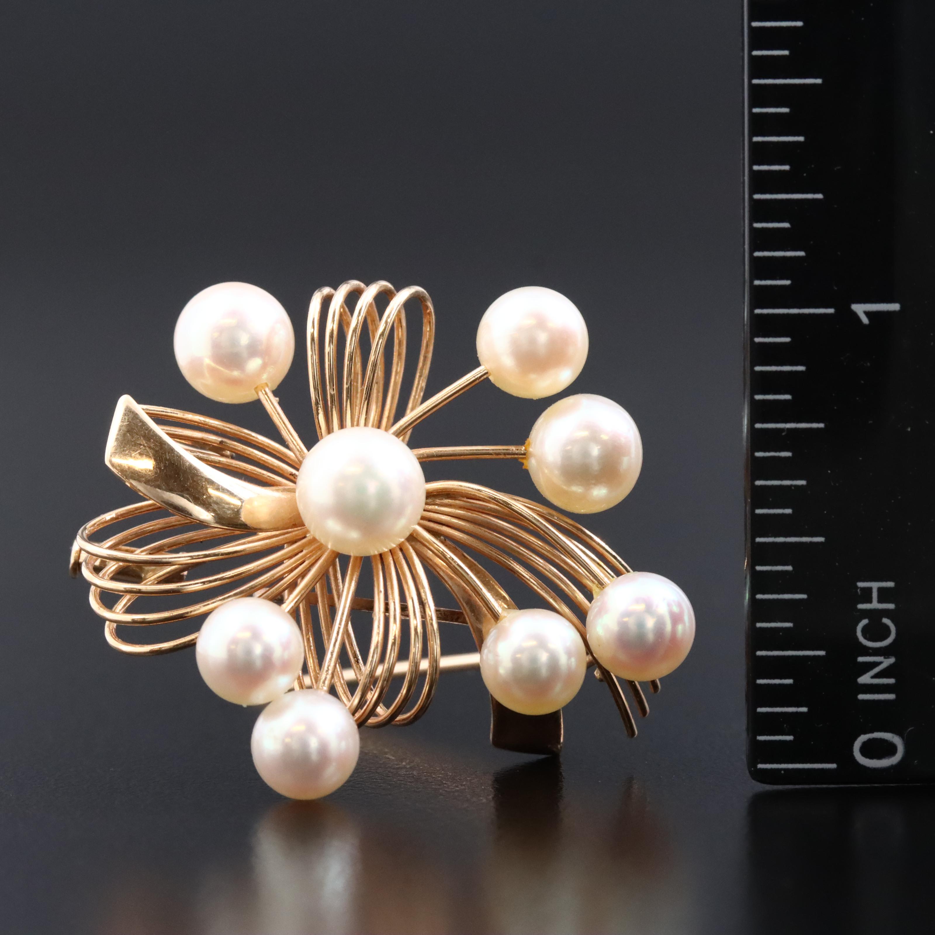 Vintage 14K Pearl Converter Brooch