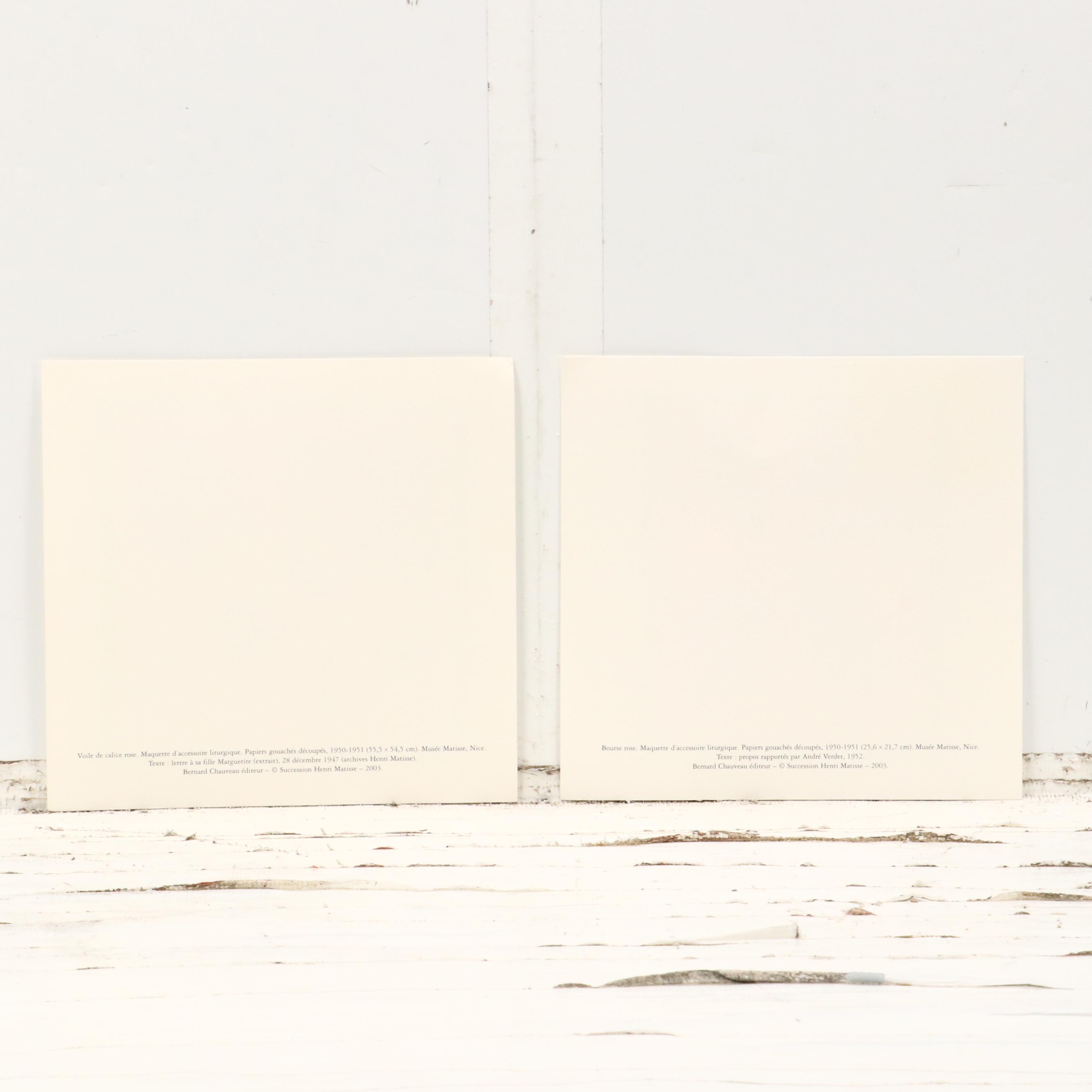 Pochoirs After Henri Matisse,  2003