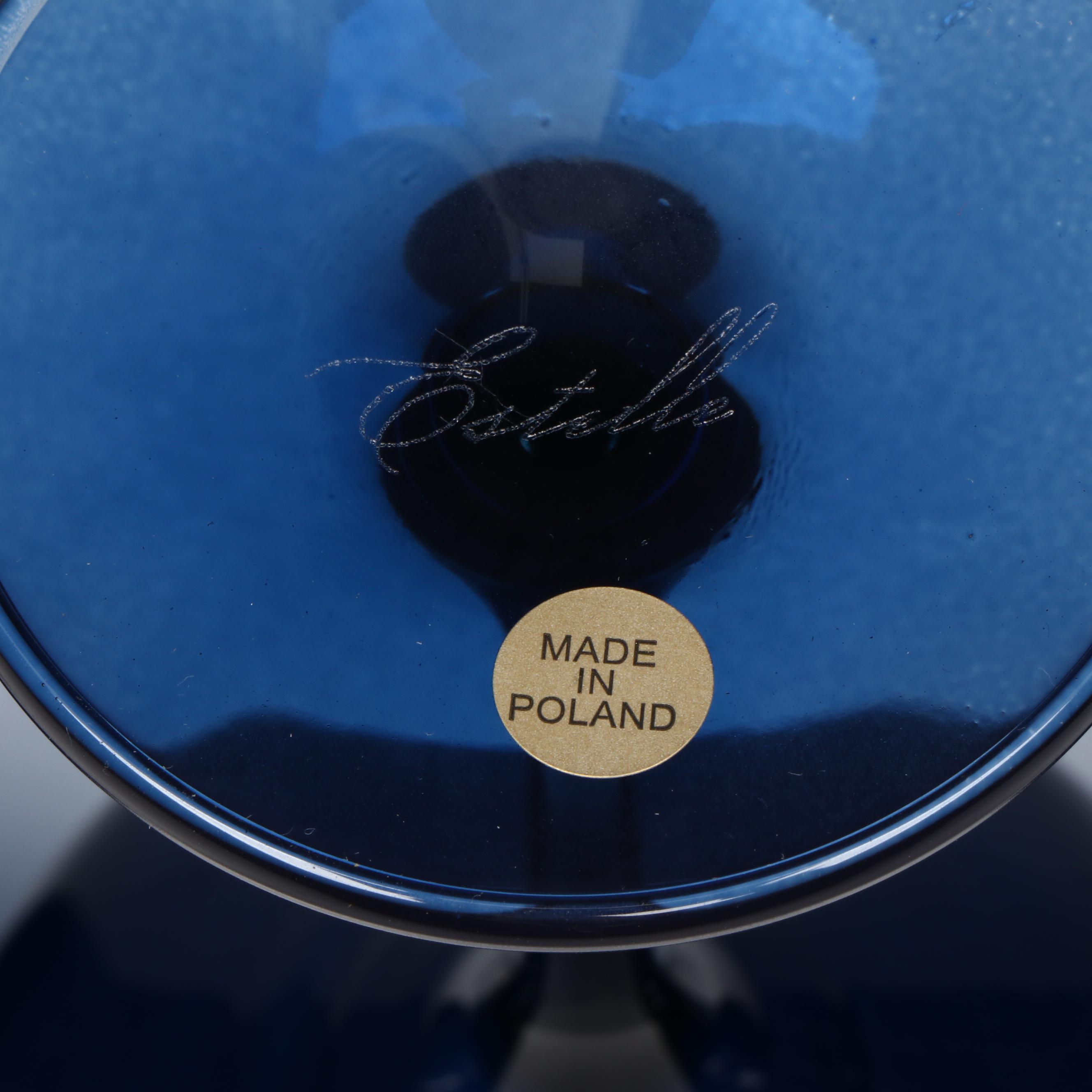 Estelle Blue Glass Wine Glasses