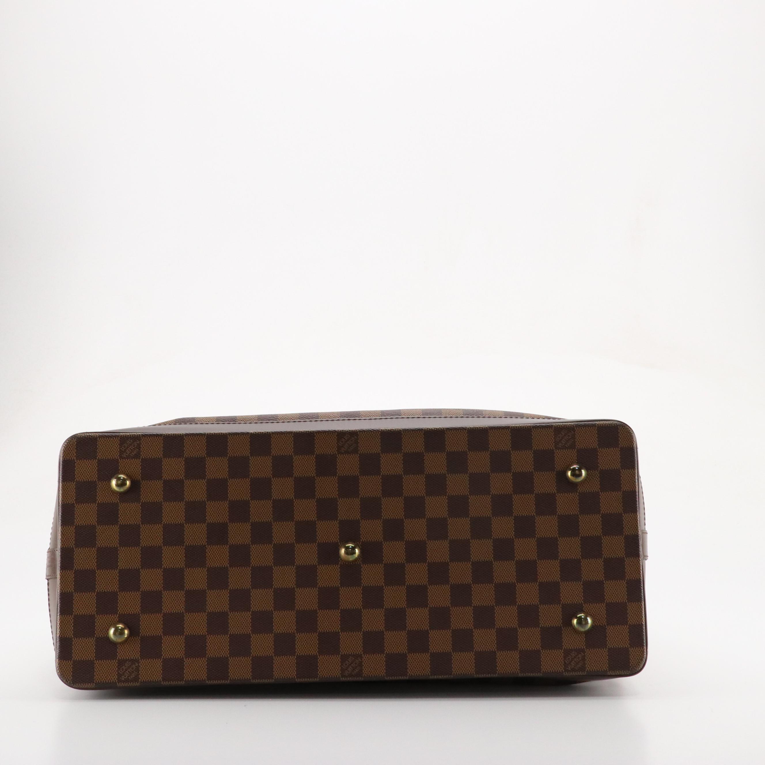 Louis Vuitton West End PM Travel Bag in Damier Ebene Canvas and Leather