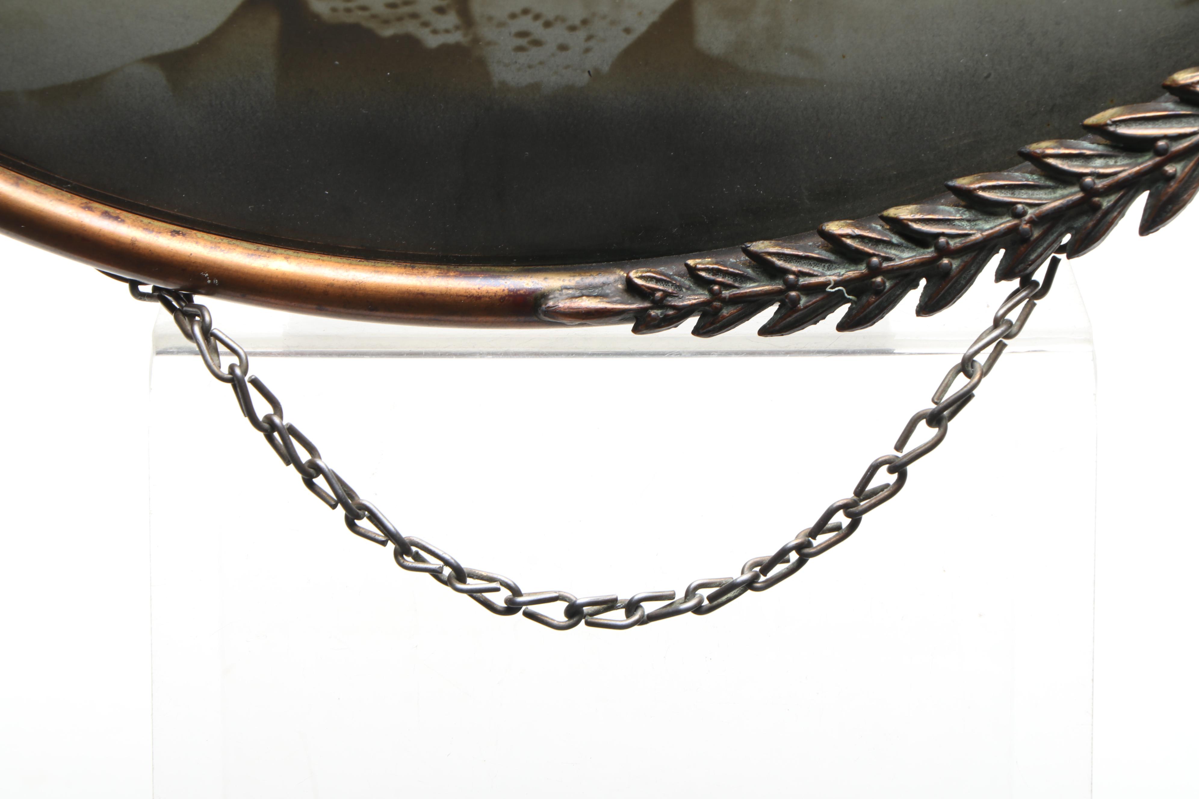 Vintage Silver Gelatin Photograph of Three Children in Metal Frame