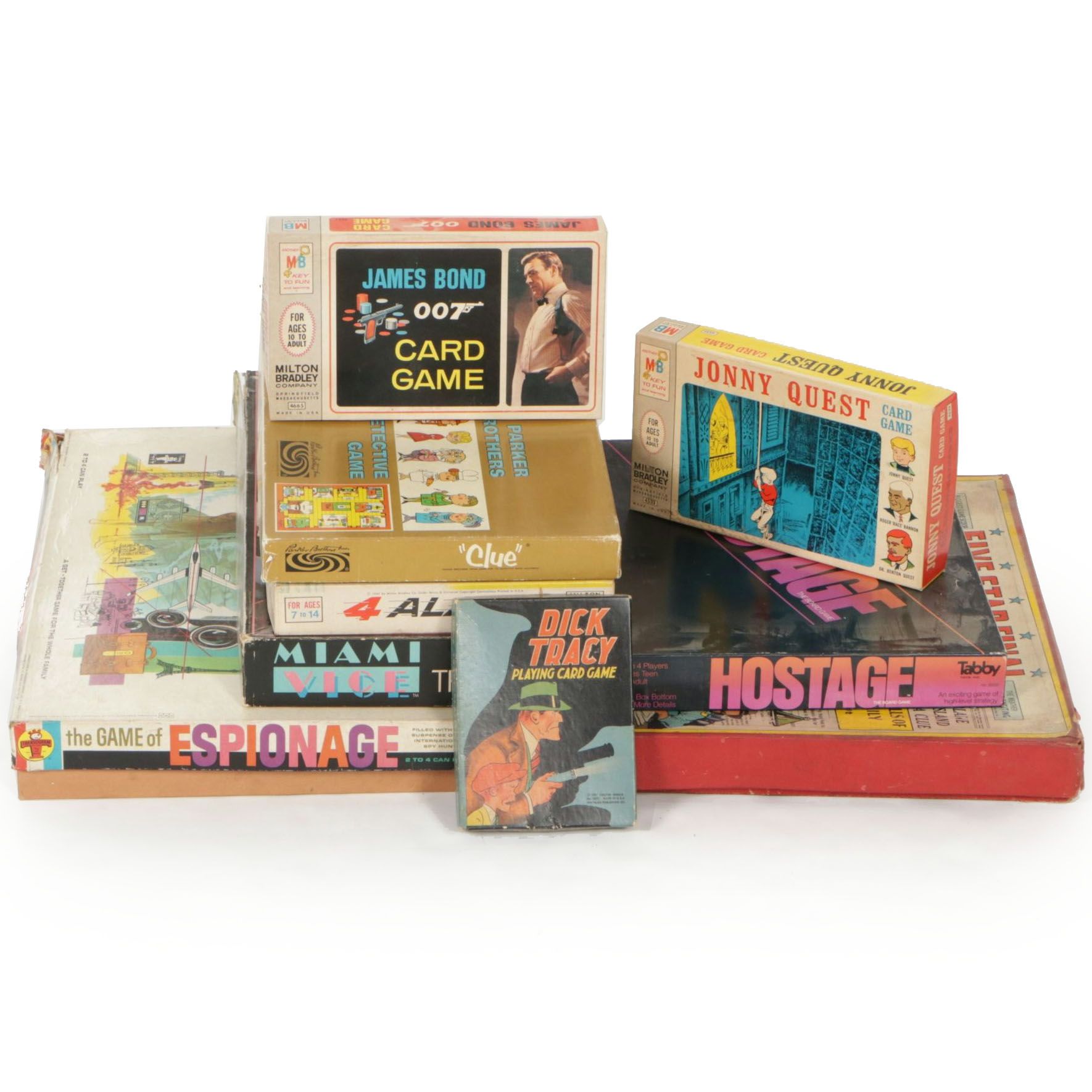 Action Board Games Including "Miami Vice", "James Bond", and More