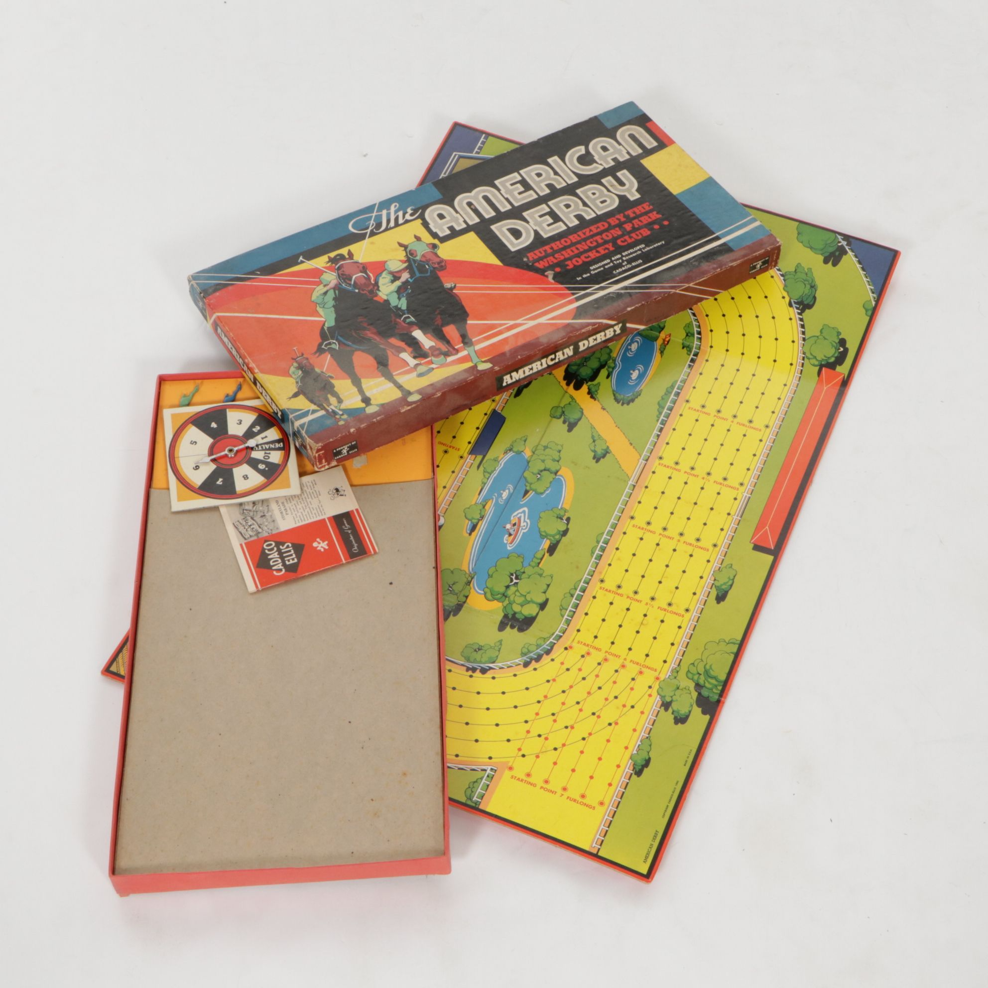 Derby and Horse Themed Board Games Including "The American Derby"