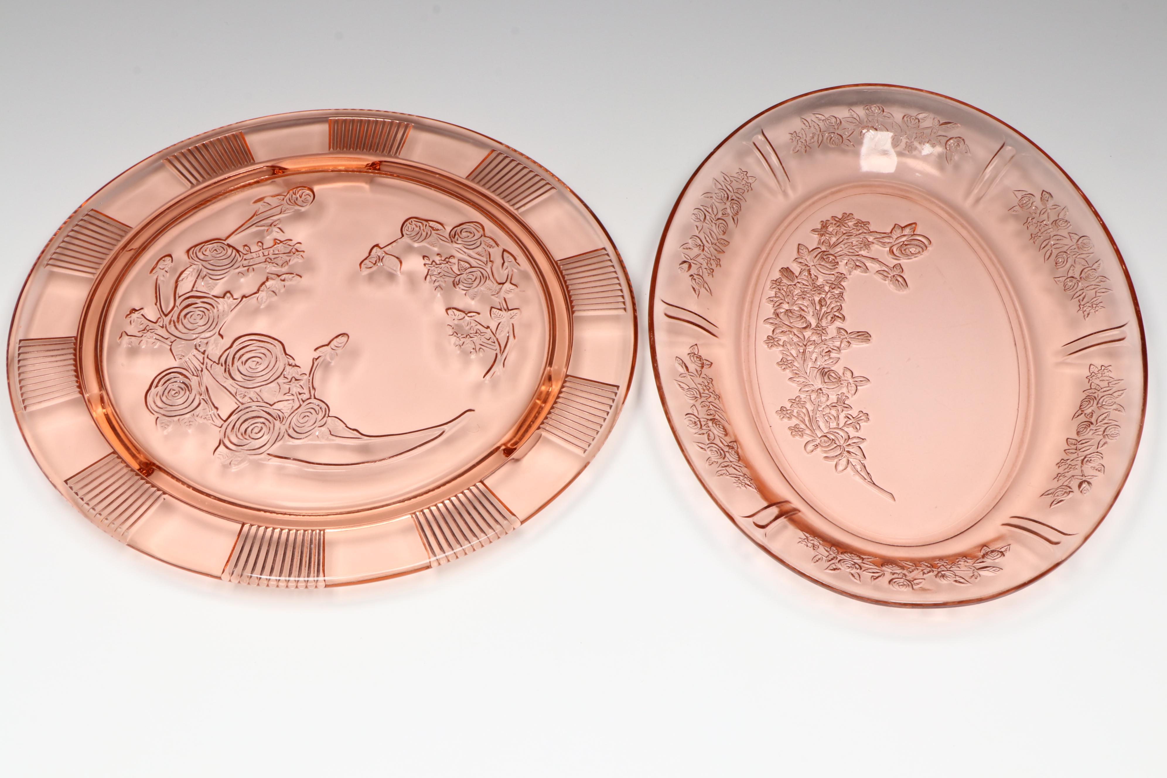 Royal Atlas "Royal Lace" Cups and More Depression Style Pink Glassware