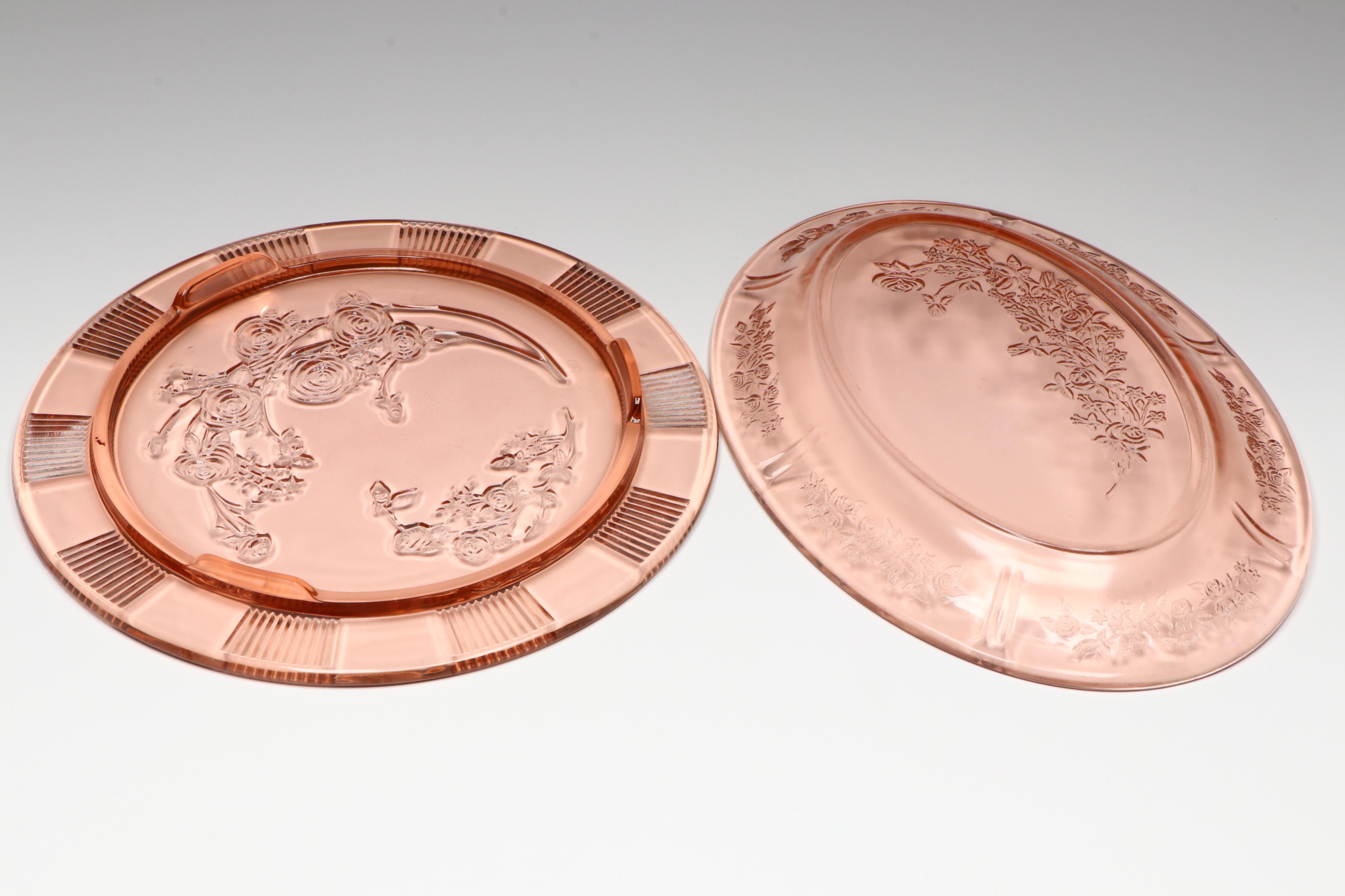 Royal Atlas "Royal Lace" Cups and More Depression Style Pink Glassware