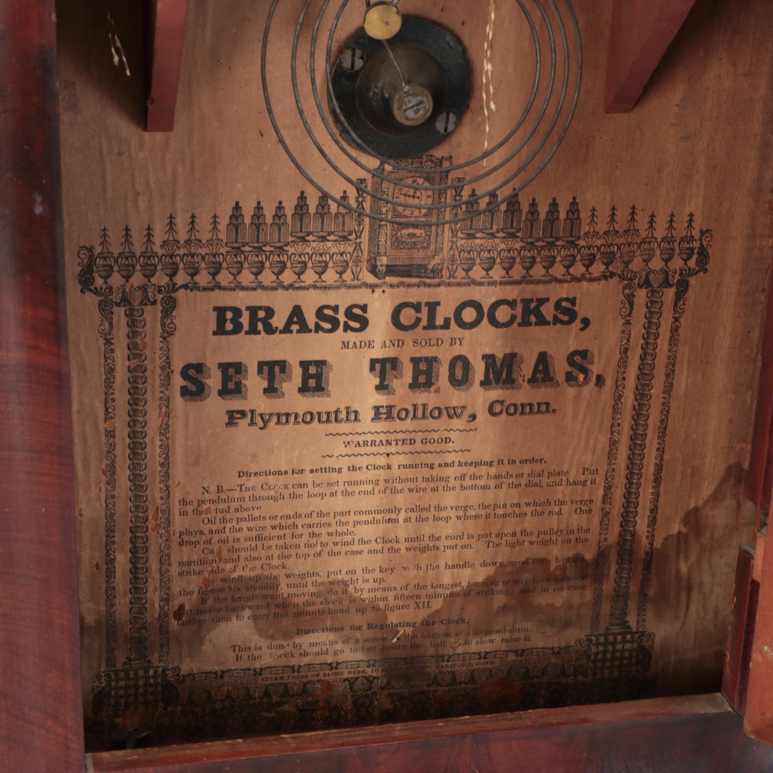 Seth Thomas Mahogany Ogee Mantel Clock