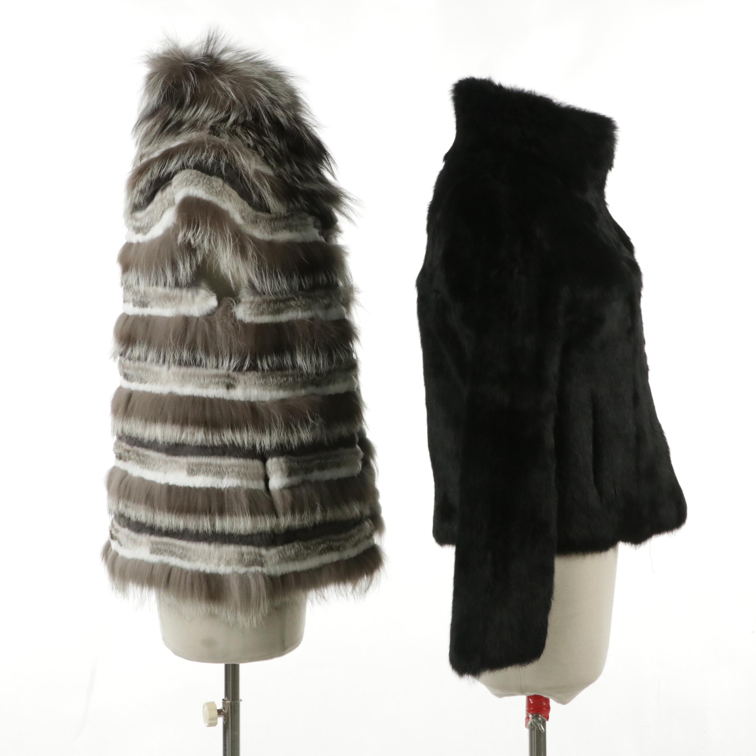 Tory Burch Dyed Rabbit Fur Vest and Other Rabbit Fur Jacket