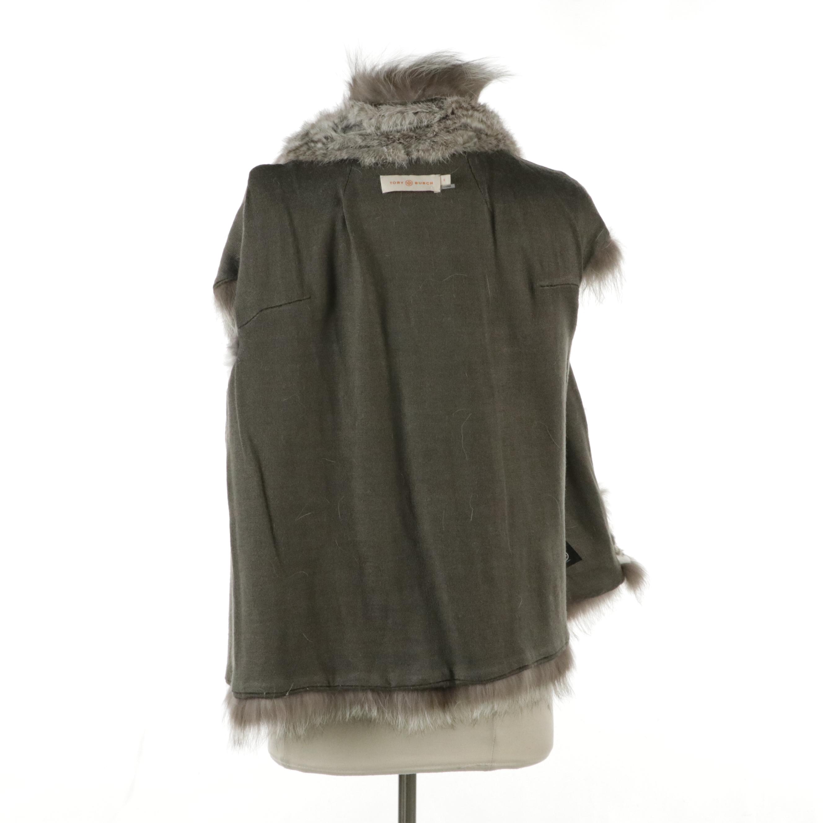 Tory Burch Dyed Rabbit Fur Vest and Other Rabbit Fur Jacket