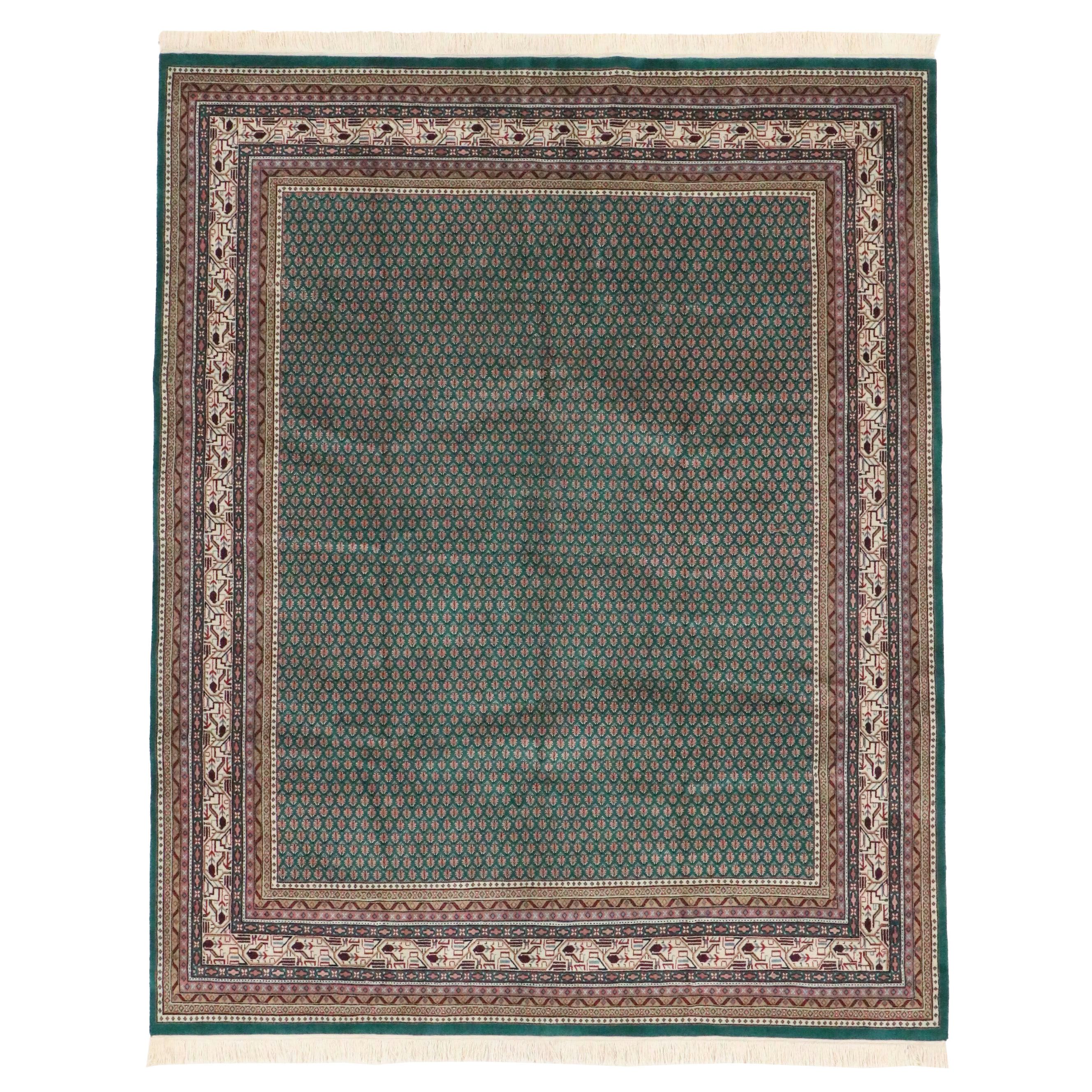 8' x 10'6 Hand-Knotted Persian Seraband Area Rug