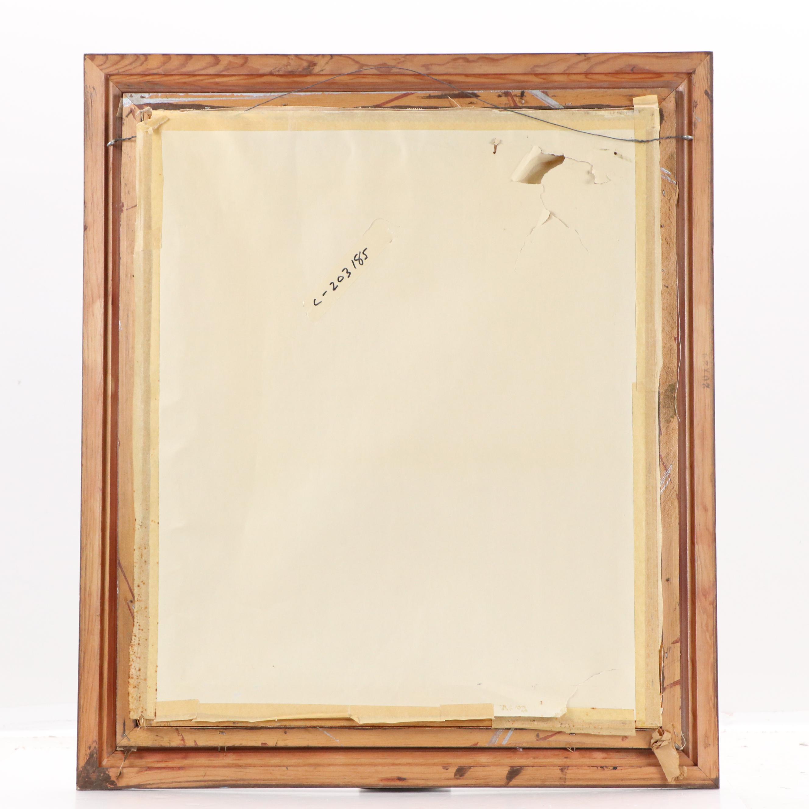 Dikszas Landscape Oil Painting of Windmill, Late 20th Century