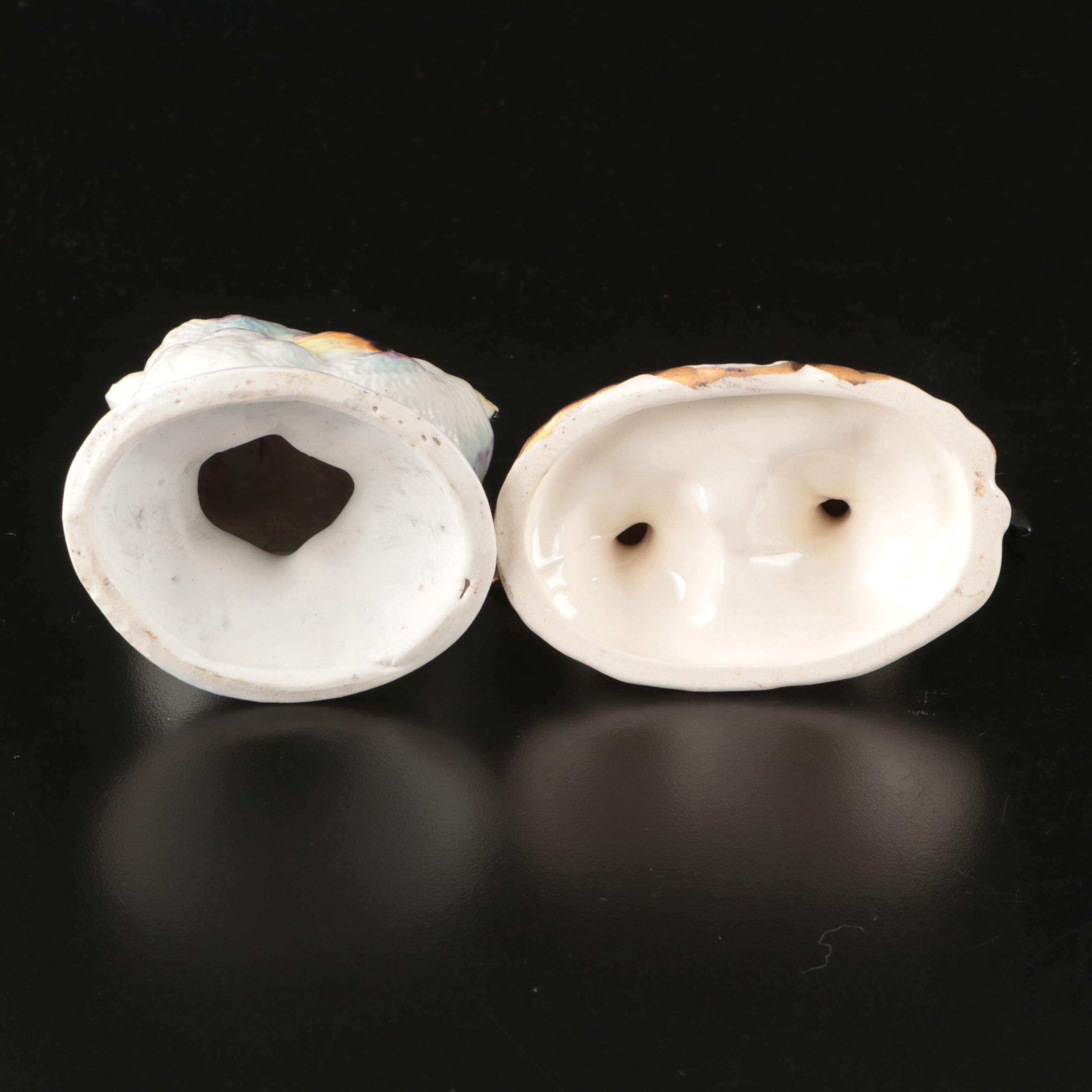 Staffordshire Reclining Greyhound with Other Figurines and Candle Holder