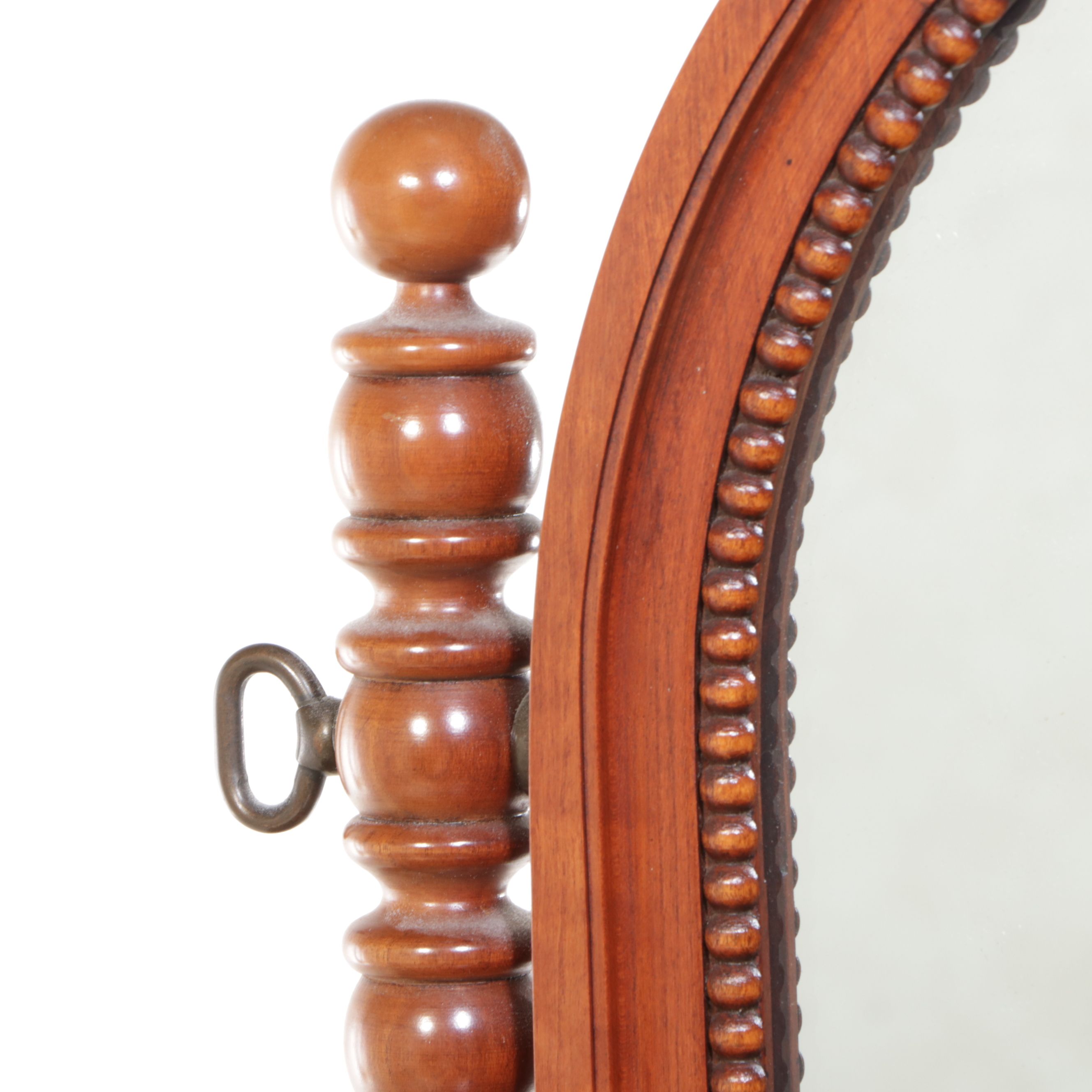 Davis Cabinet Company Empire Style Cherry Chest of Drawers with Mirror