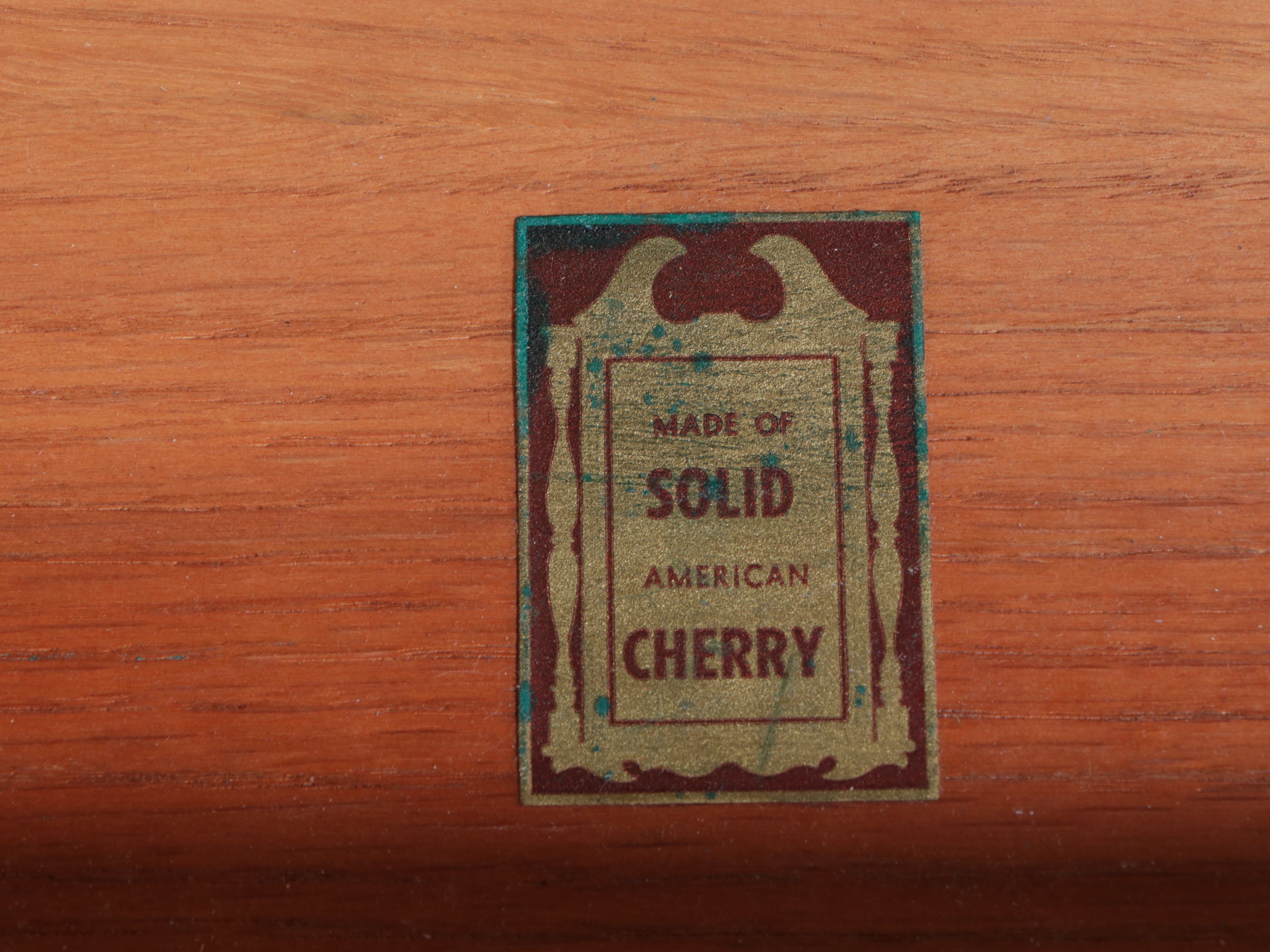 Davis Cabinet Company Empire Style Cherry Chest of Drawers with Mirror