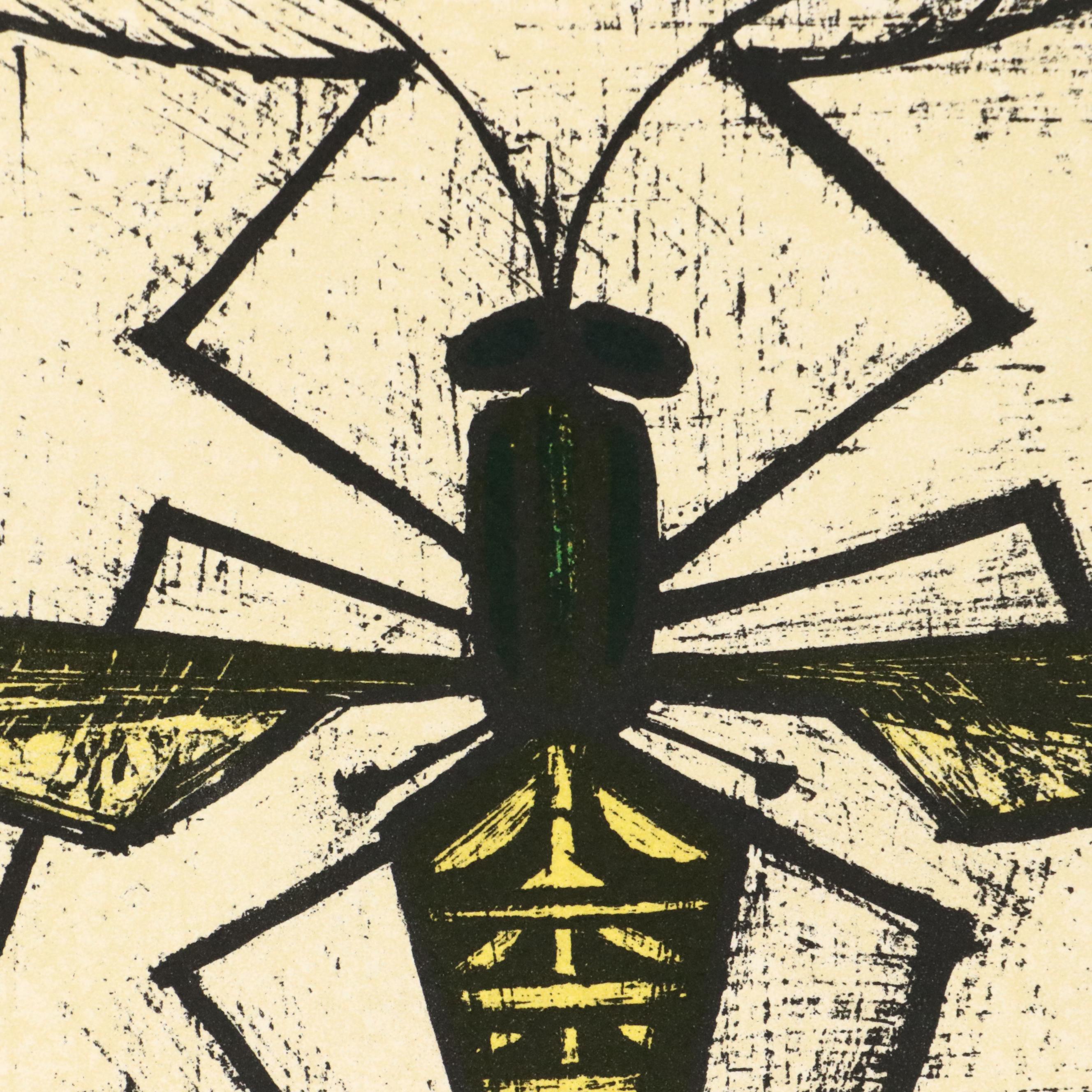 After Bernard Buffet Lithograph Bookplates of Insects, Circa 1967