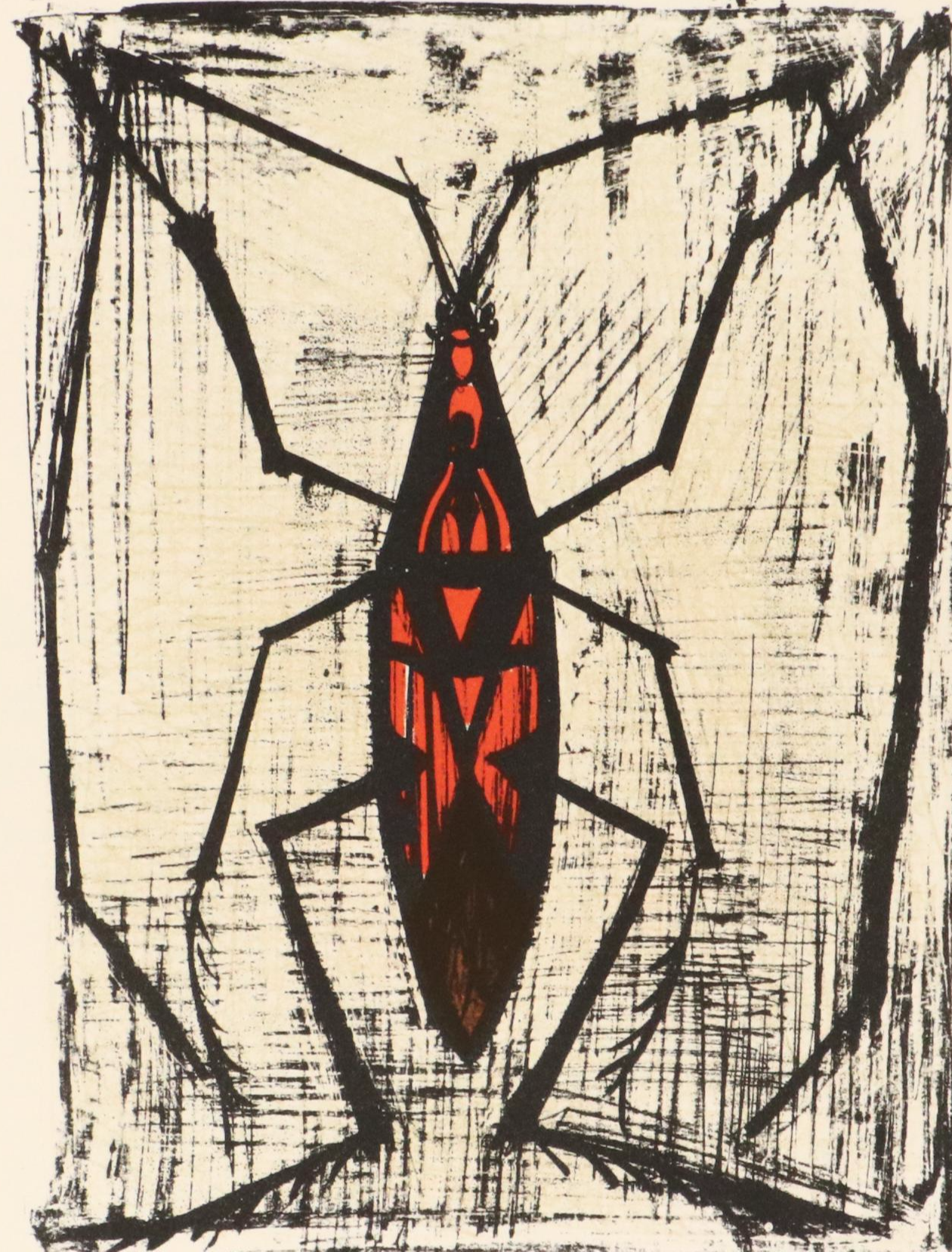 After Bernard Buffet Lithograph Bookplates of Insects, Circa 1967
