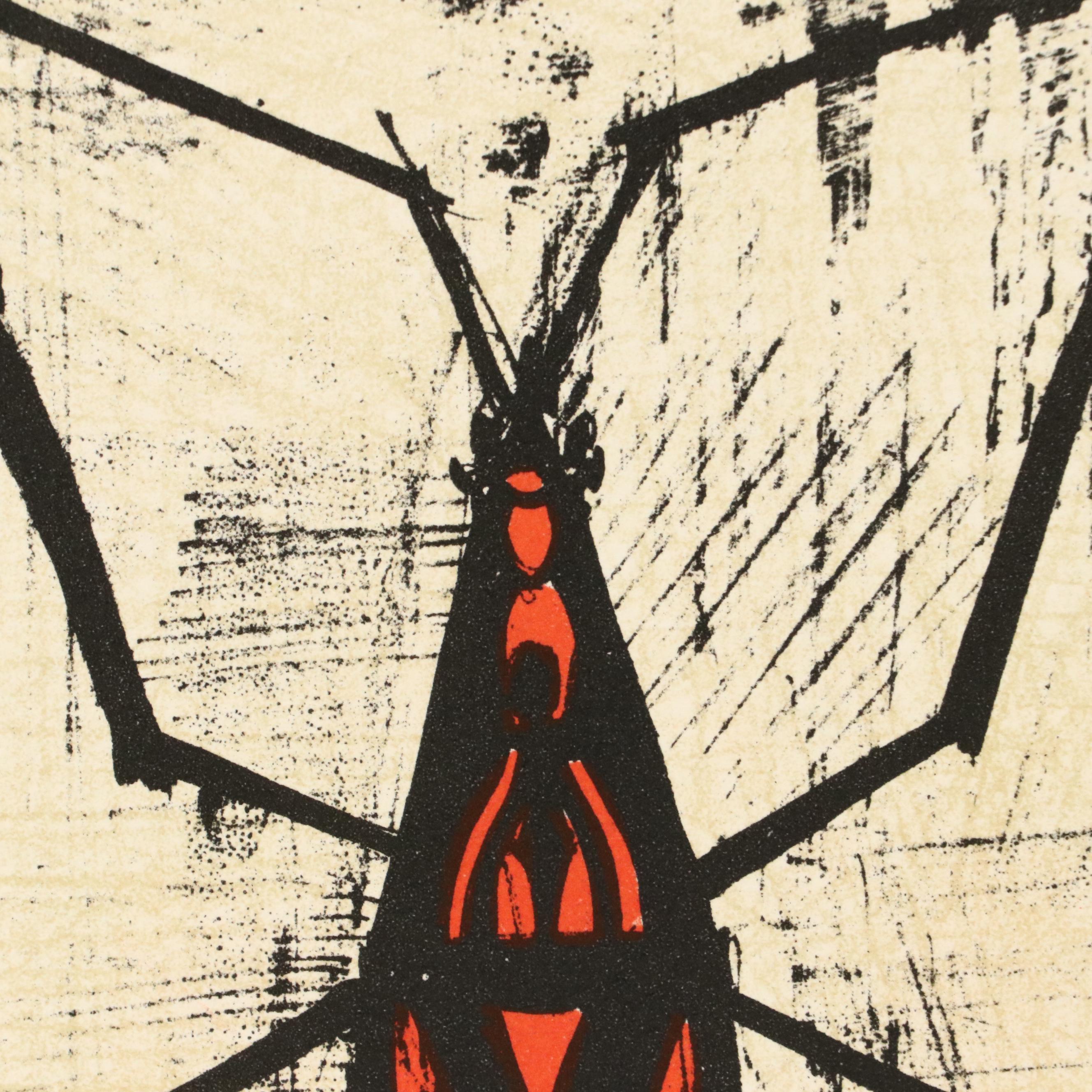 After Bernard Buffet Lithograph Bookplates of Insects, Circa 1967