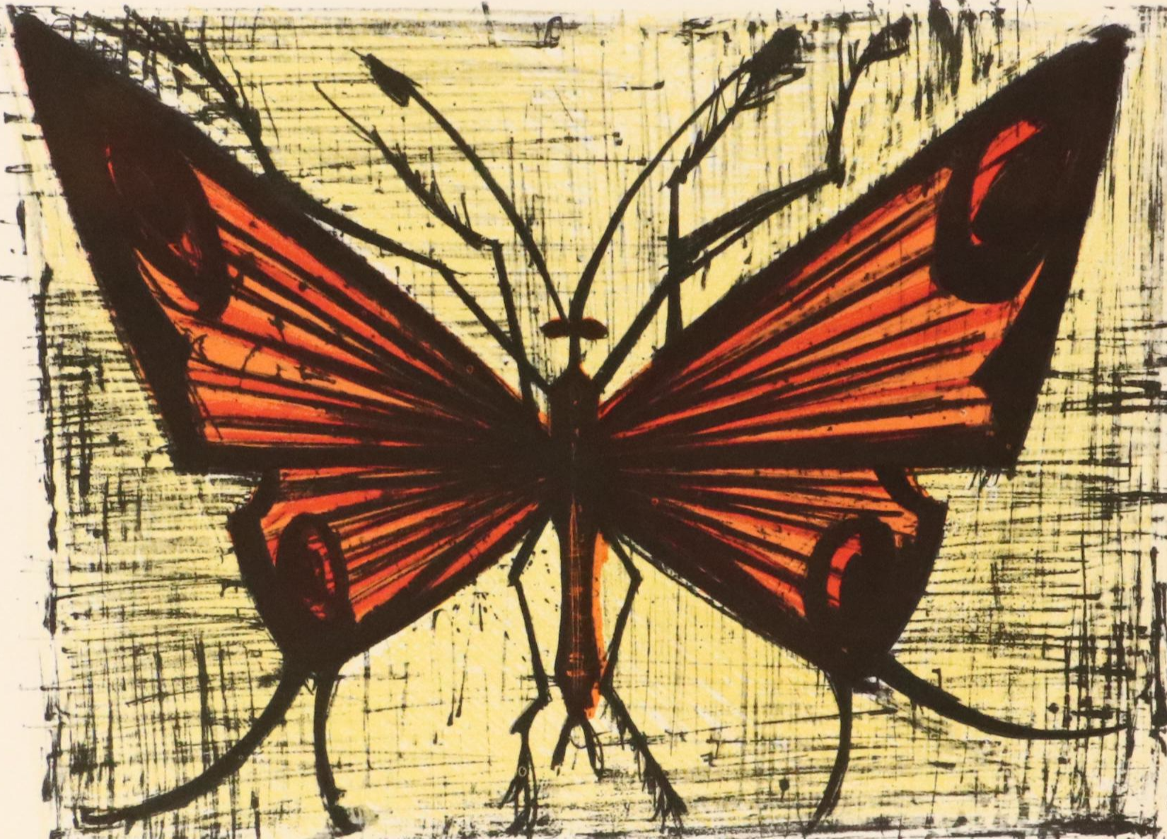 After Bernard Buffet Lithograph Bookplates of Insects, Circa 1967