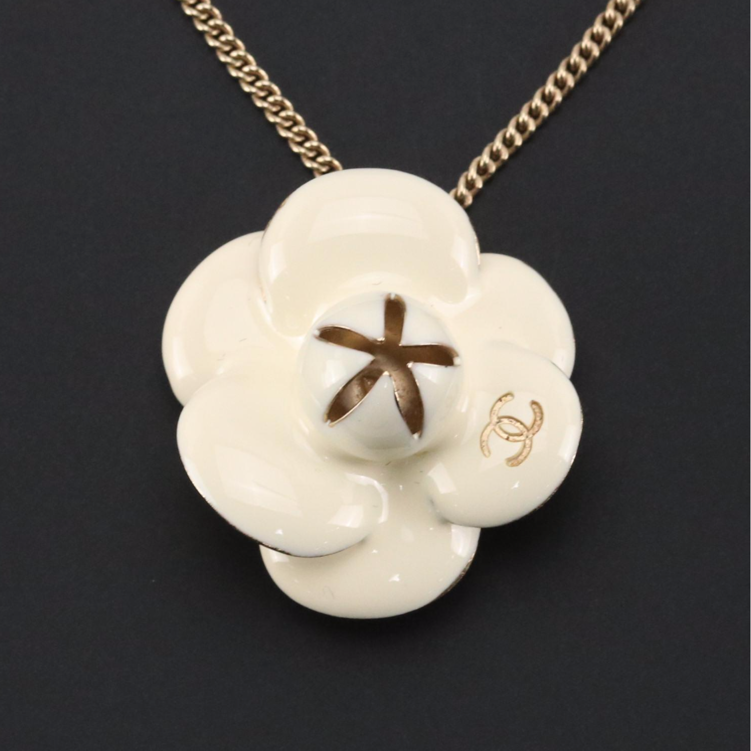 Chanel Camellia Pendant Necklace