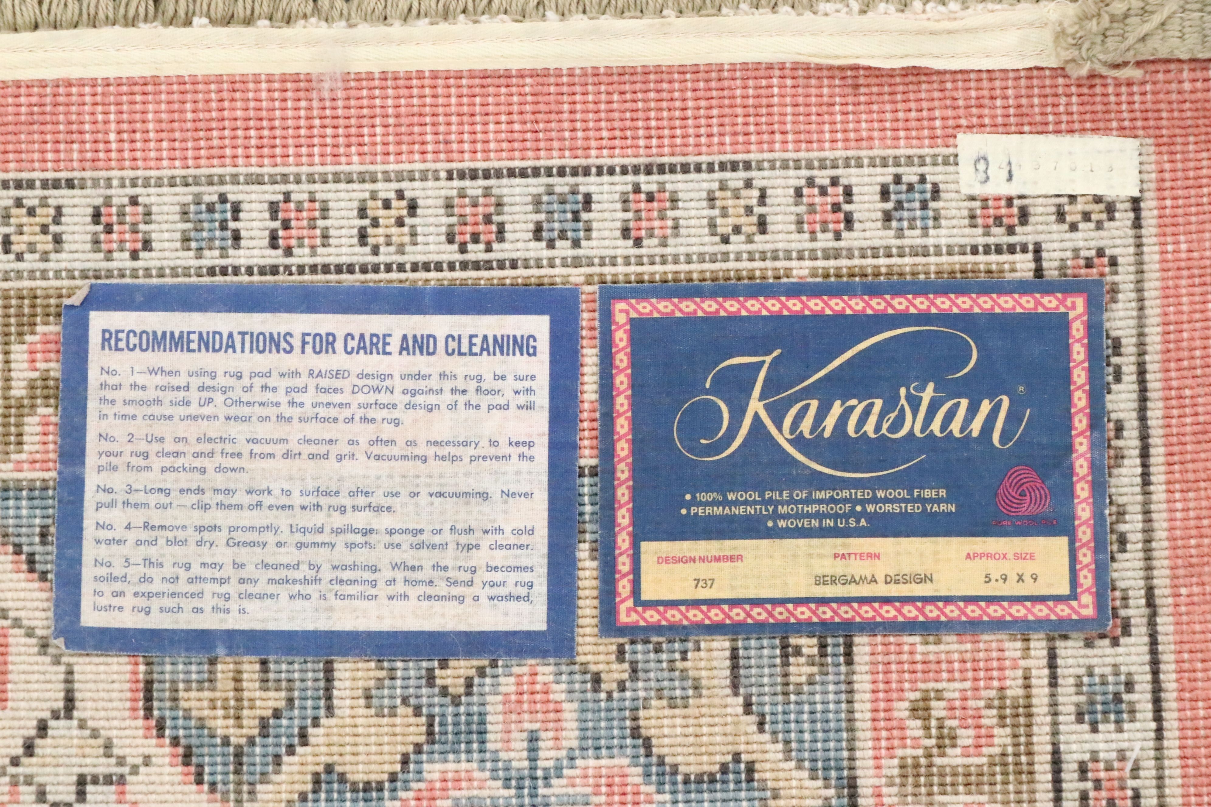5'9 x 9'11 Machine Made Karastan "Bergama" Area Rug