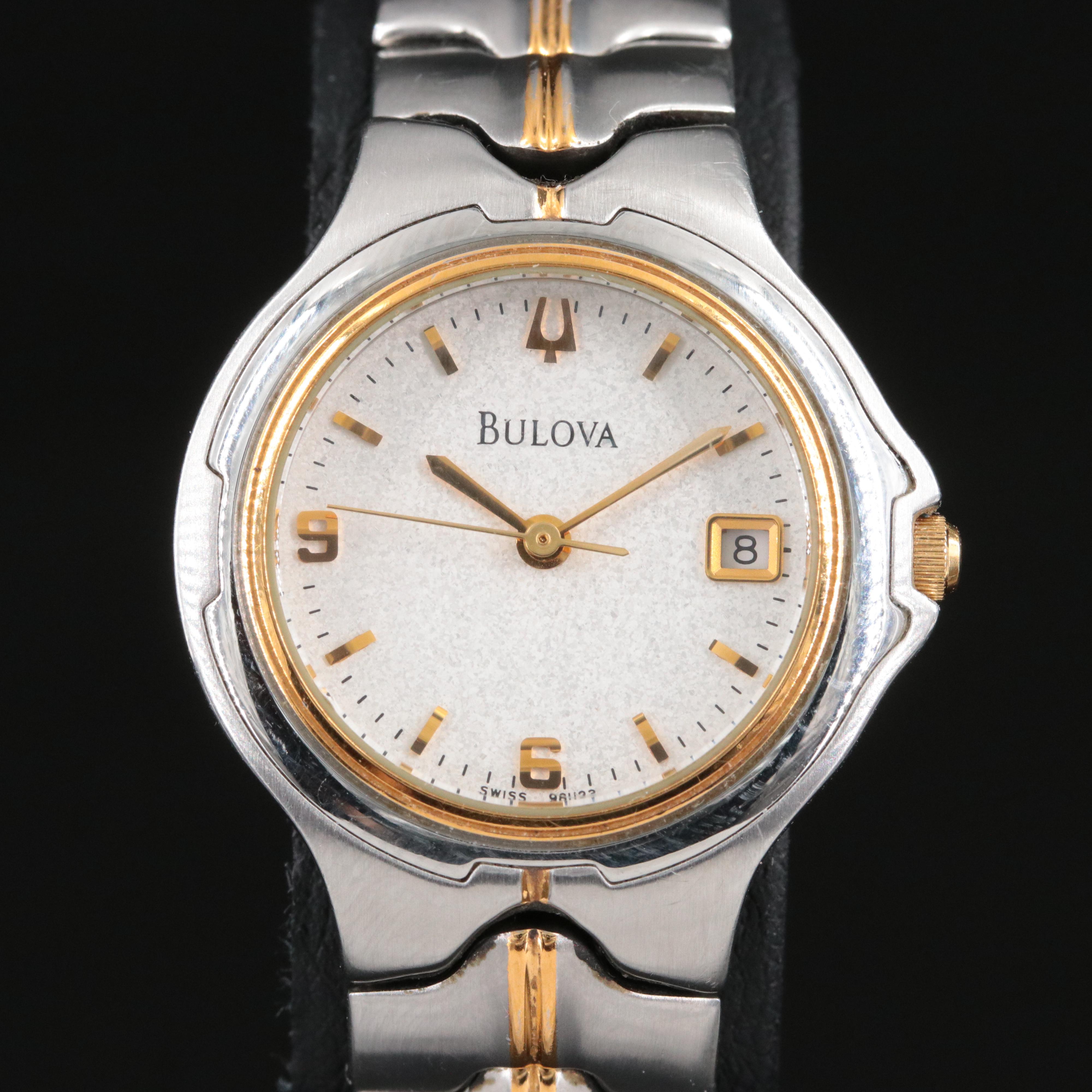 Bulova Two-Tone Date Quartz Stainless Steel Watch