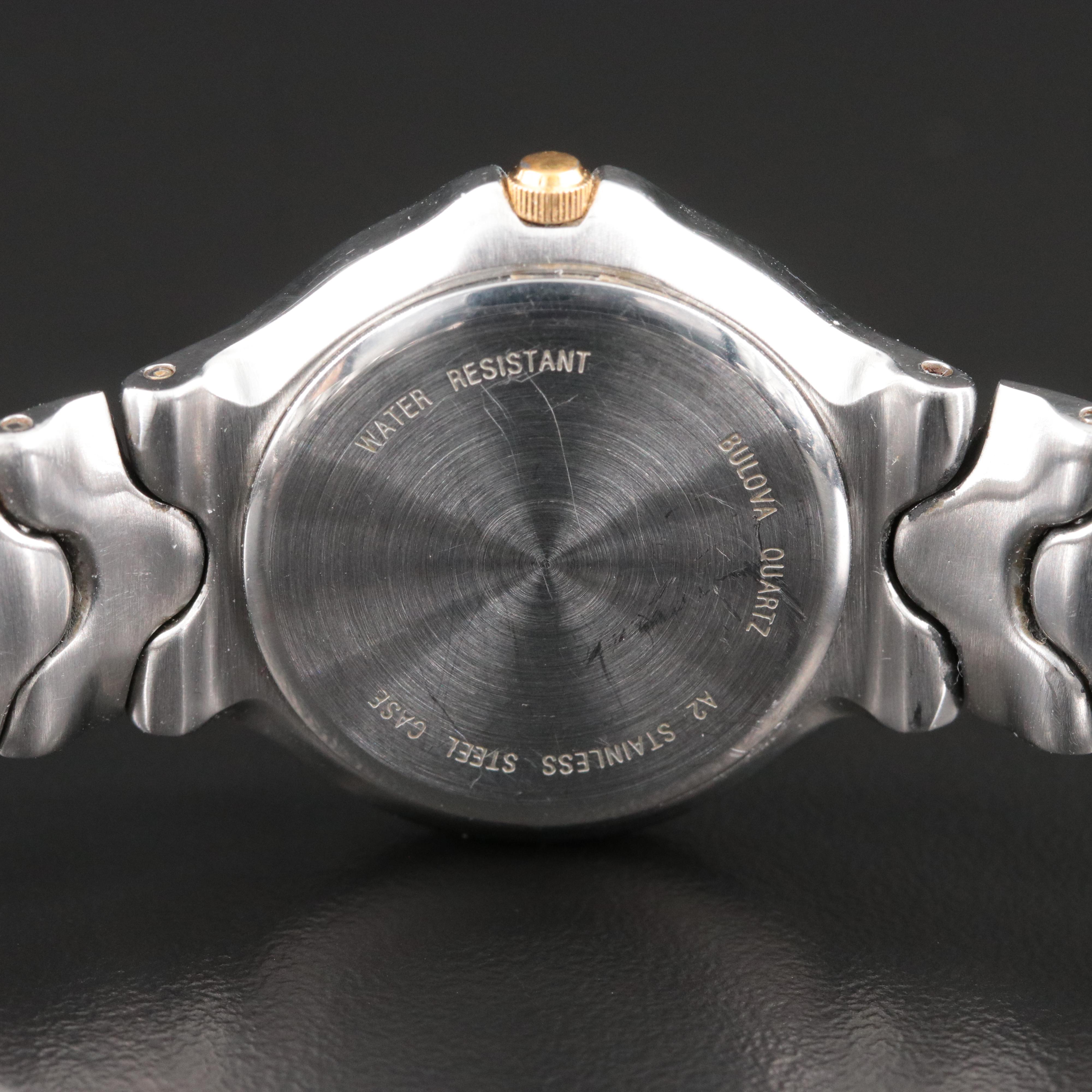 Bulova Two-Tone Date Quartz Stainless Steel Watch