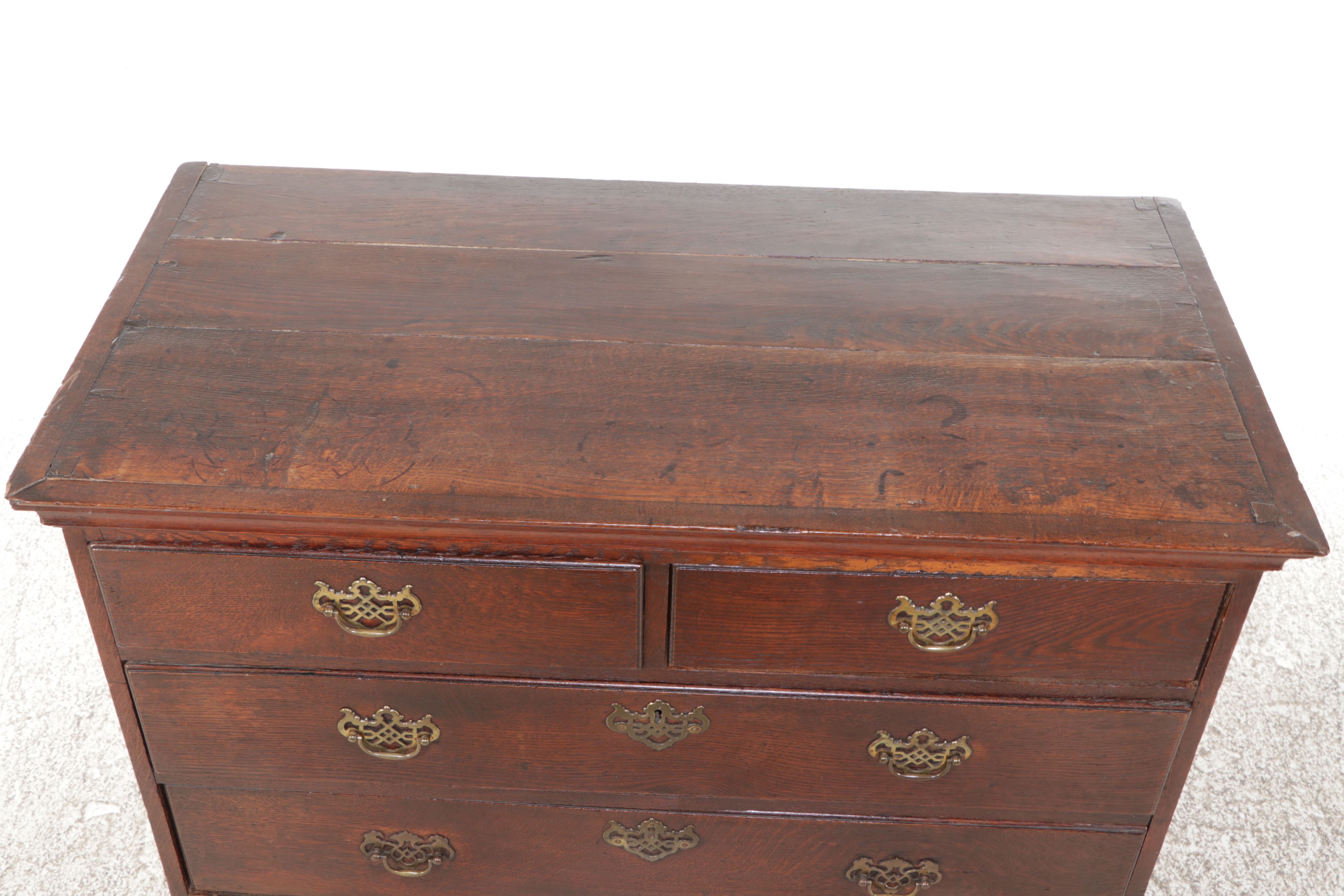 Queen Anne Style Wooden Chest of Drawers on Frame