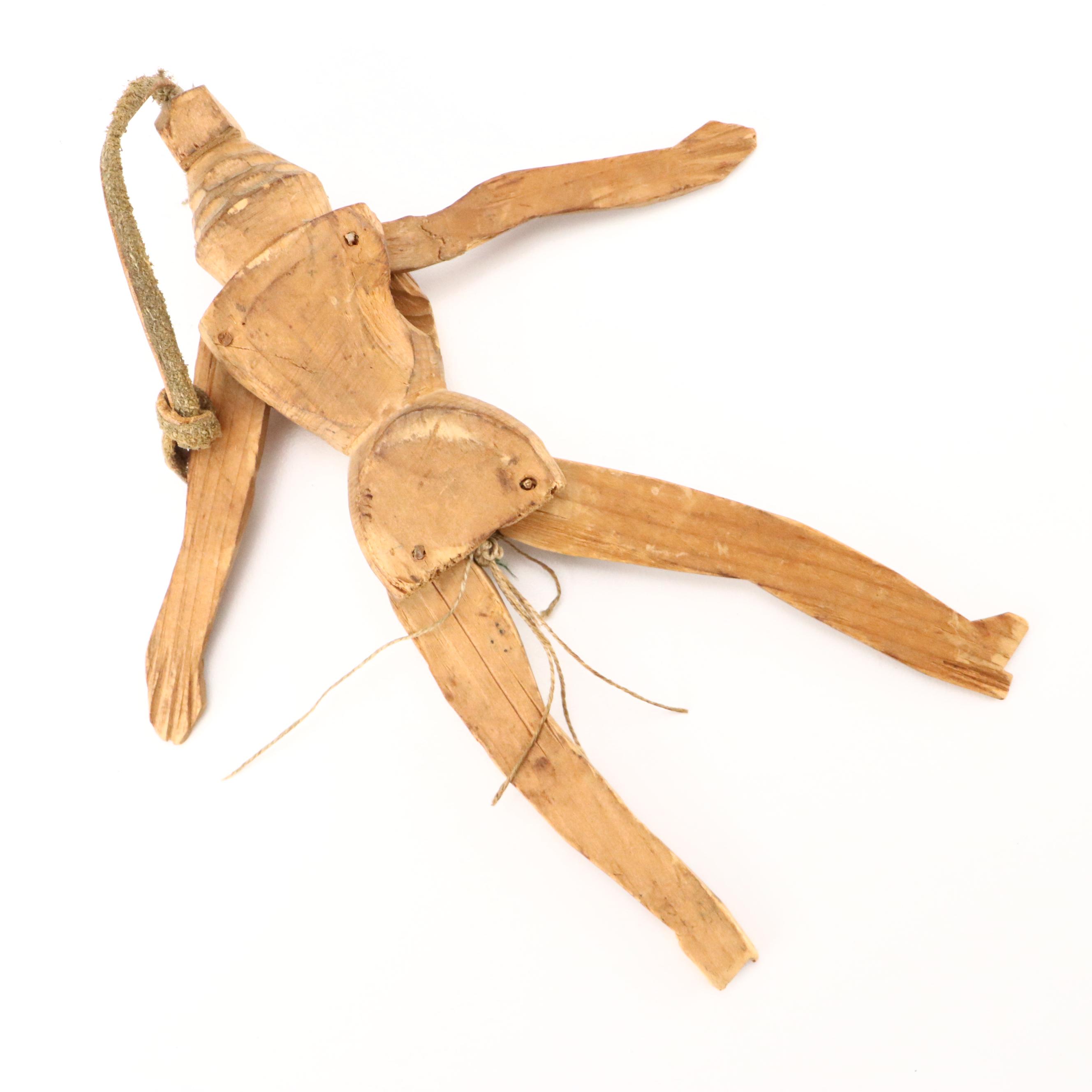 Primitive Noah's Ark Print, Pull-String Doll, Antique Slate Board and Toy Cannon