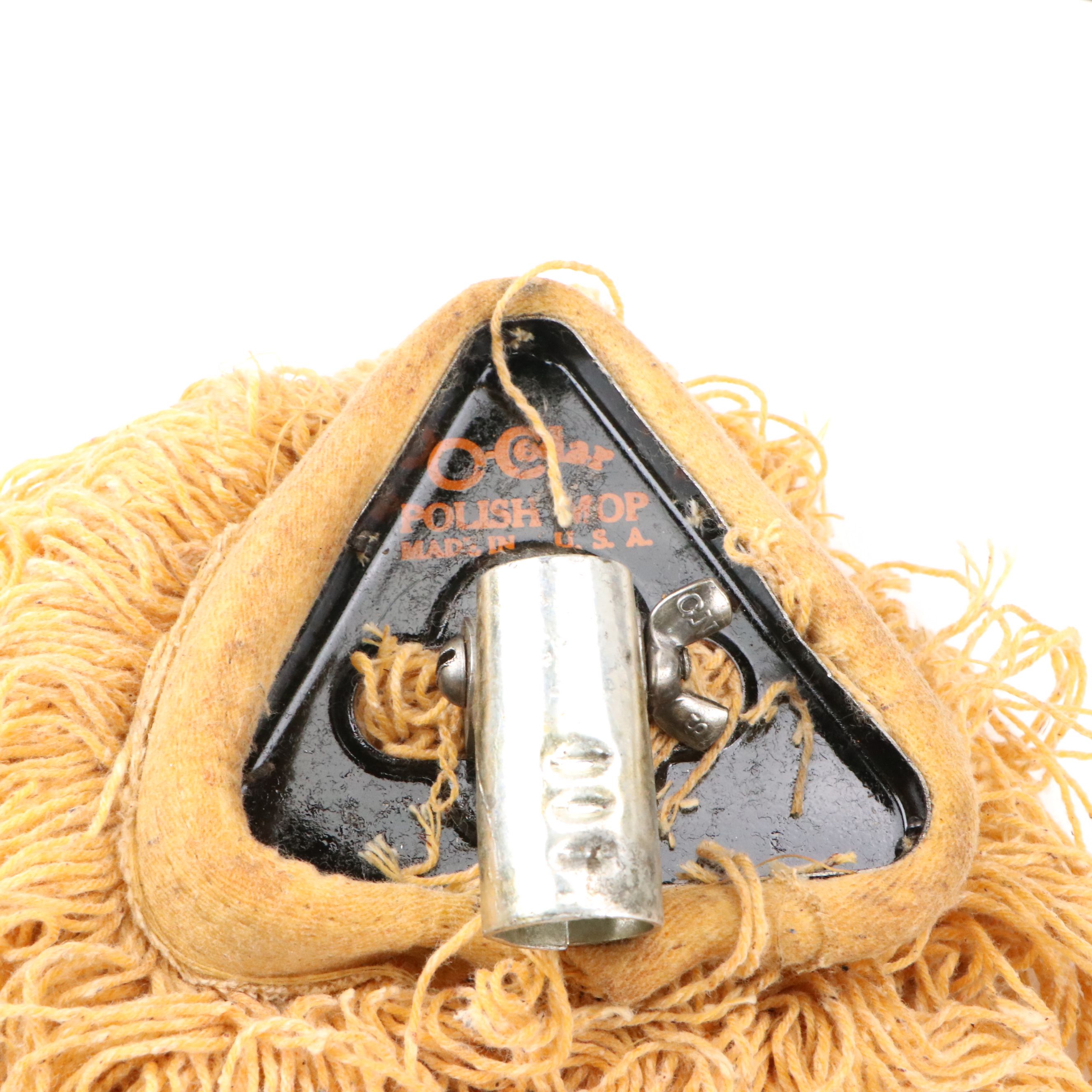 Toleware Wall Mounted Newspaper Rack with Canisters and Mop Head, 20th Century