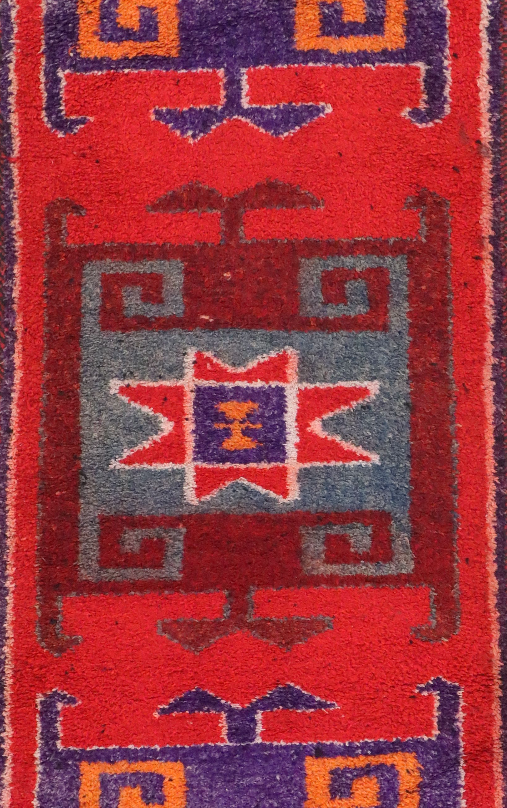 3'4 x 11'8 Hand-Knotted Moroccan Berber Long Rug