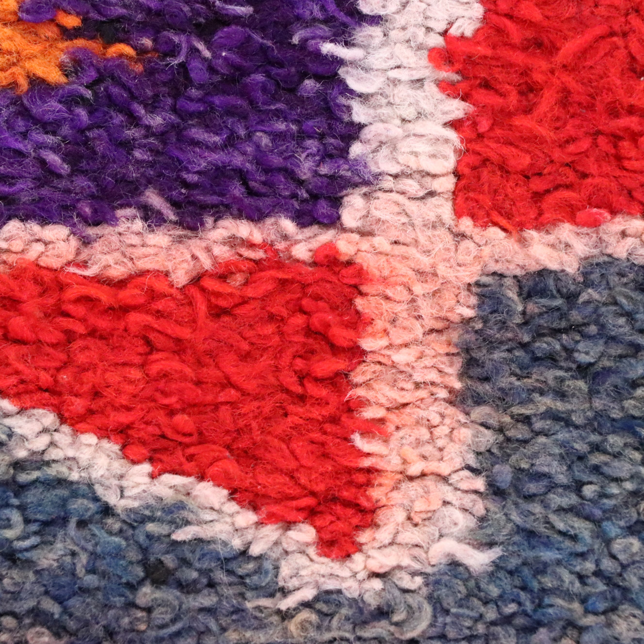 3'4 x 11'8 Hand-Knotted Moroccan Berber Long Rug