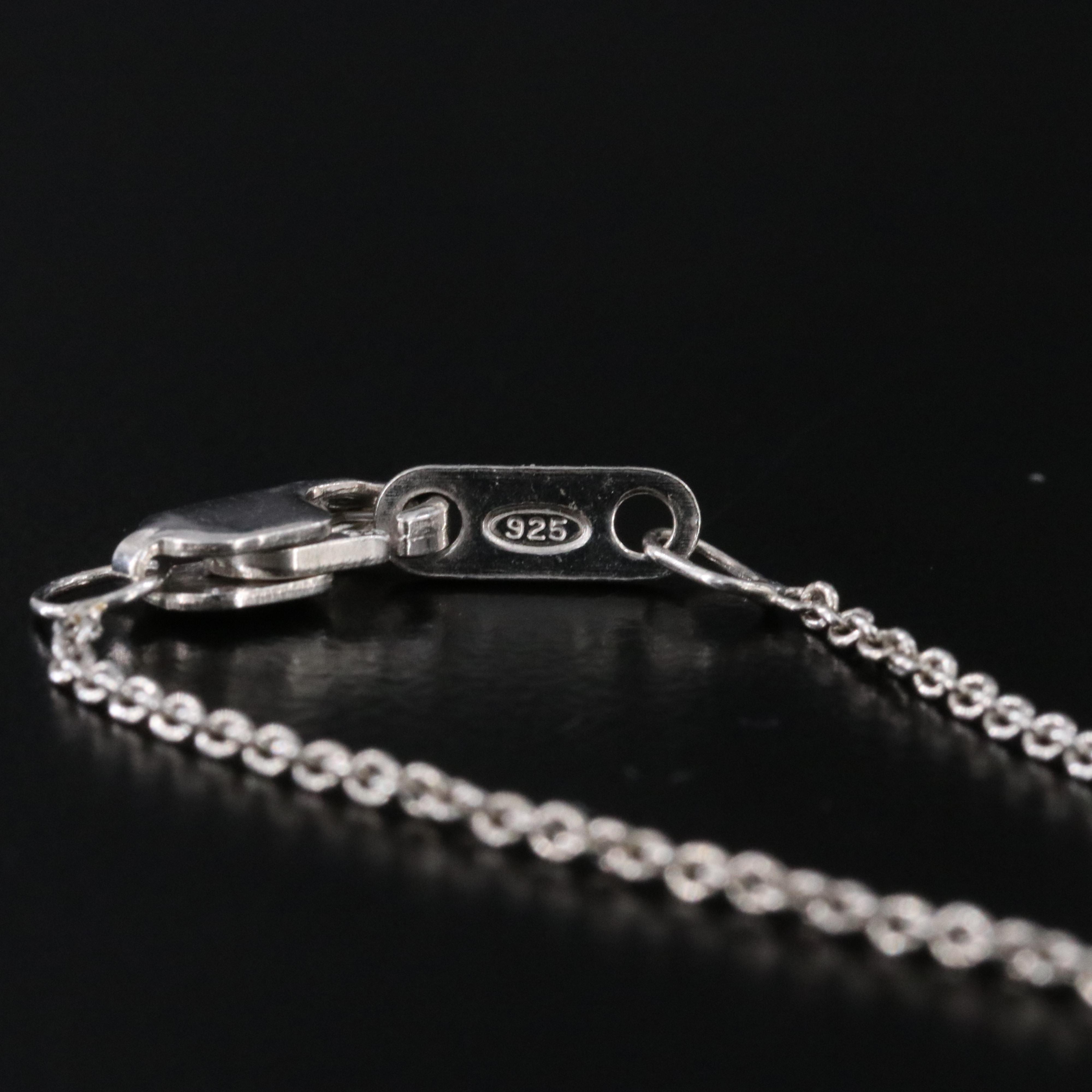 Sterling Diamond Pendant Necklace