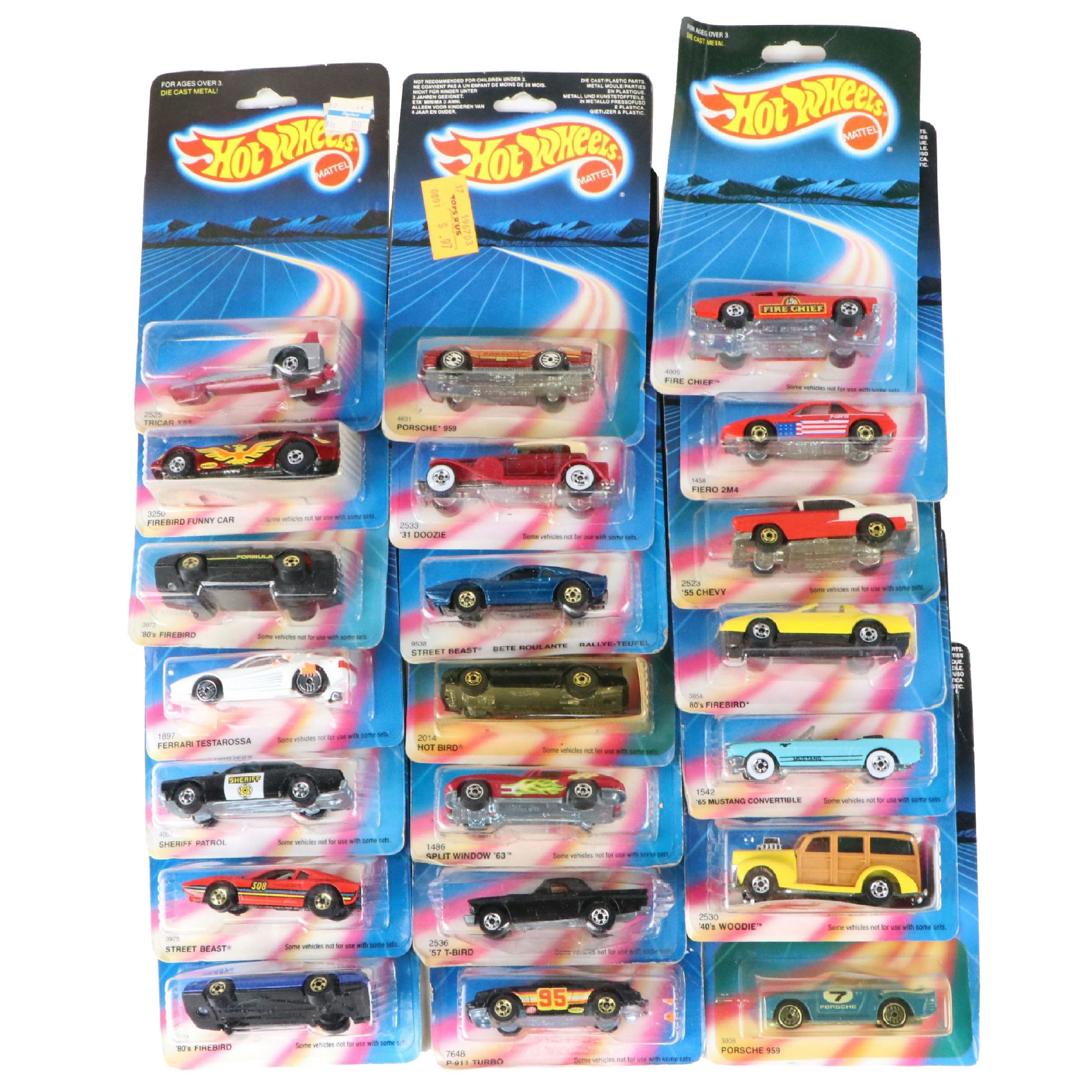 Hot Wheels Porsche 959, Ferrari Testarossa, and More Diecast Toy Cars