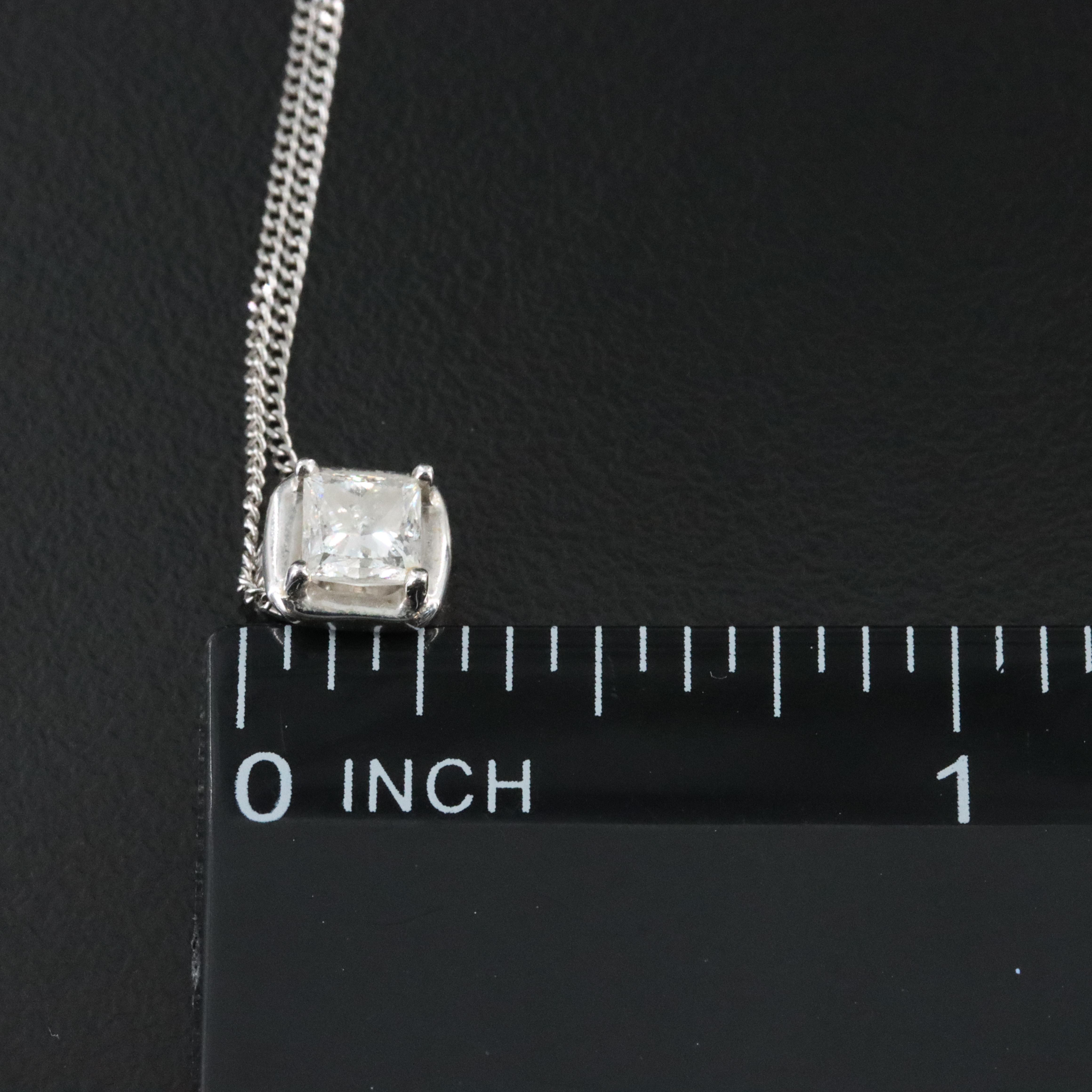 10K 0.46 CT Diamond Solitaire Pendant Necklace