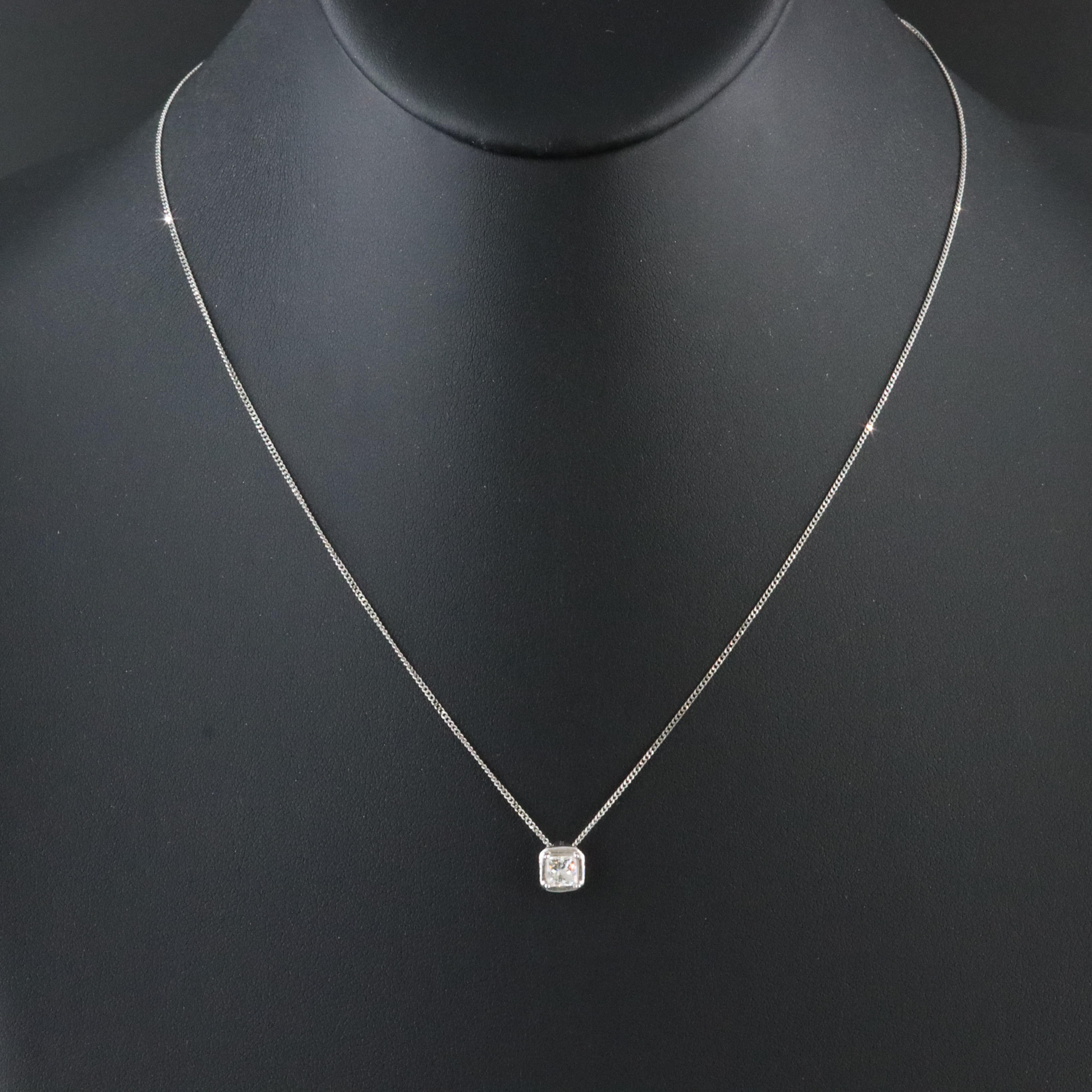 10K 0.46 CT Diamond Solitaire Pendant Necklace