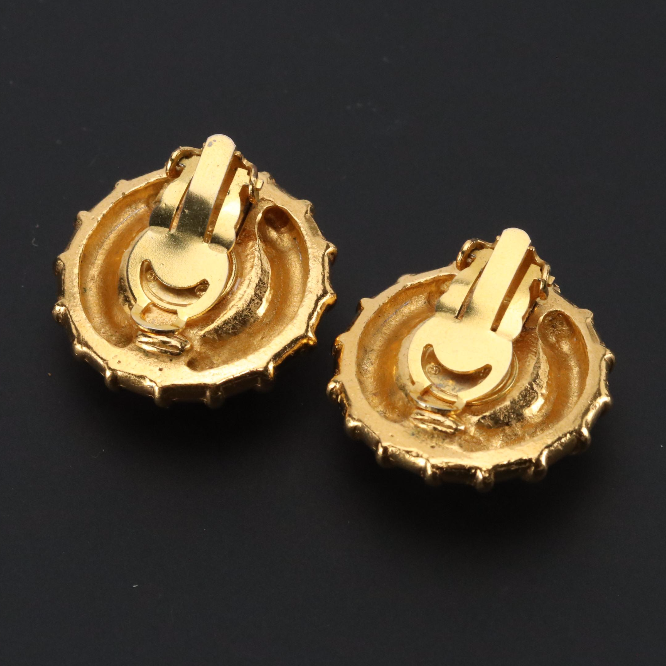 Chanel Imitation Pearl Clip Earrings