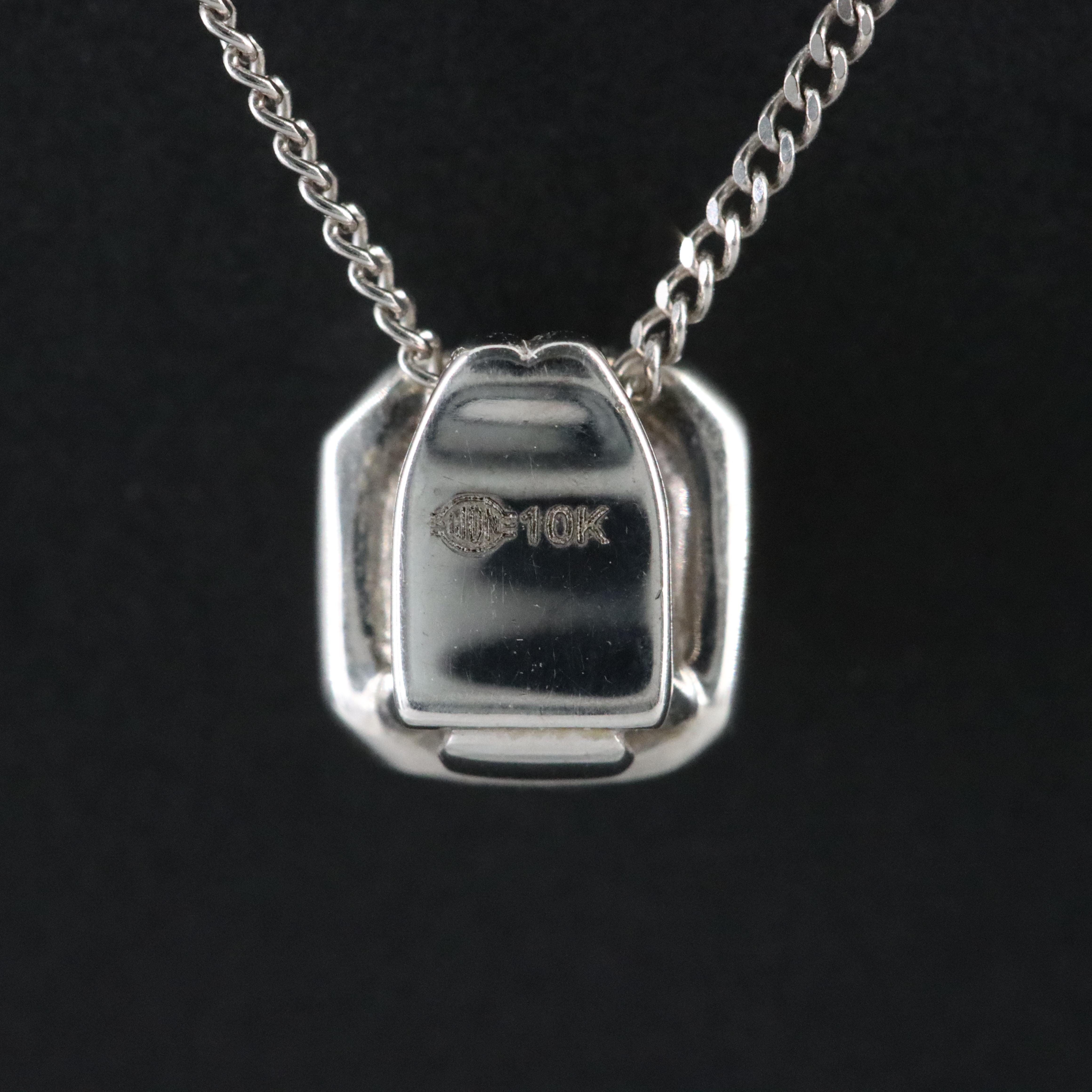 10K 0.46 CT Diamond Solitaire Pendant Necklace