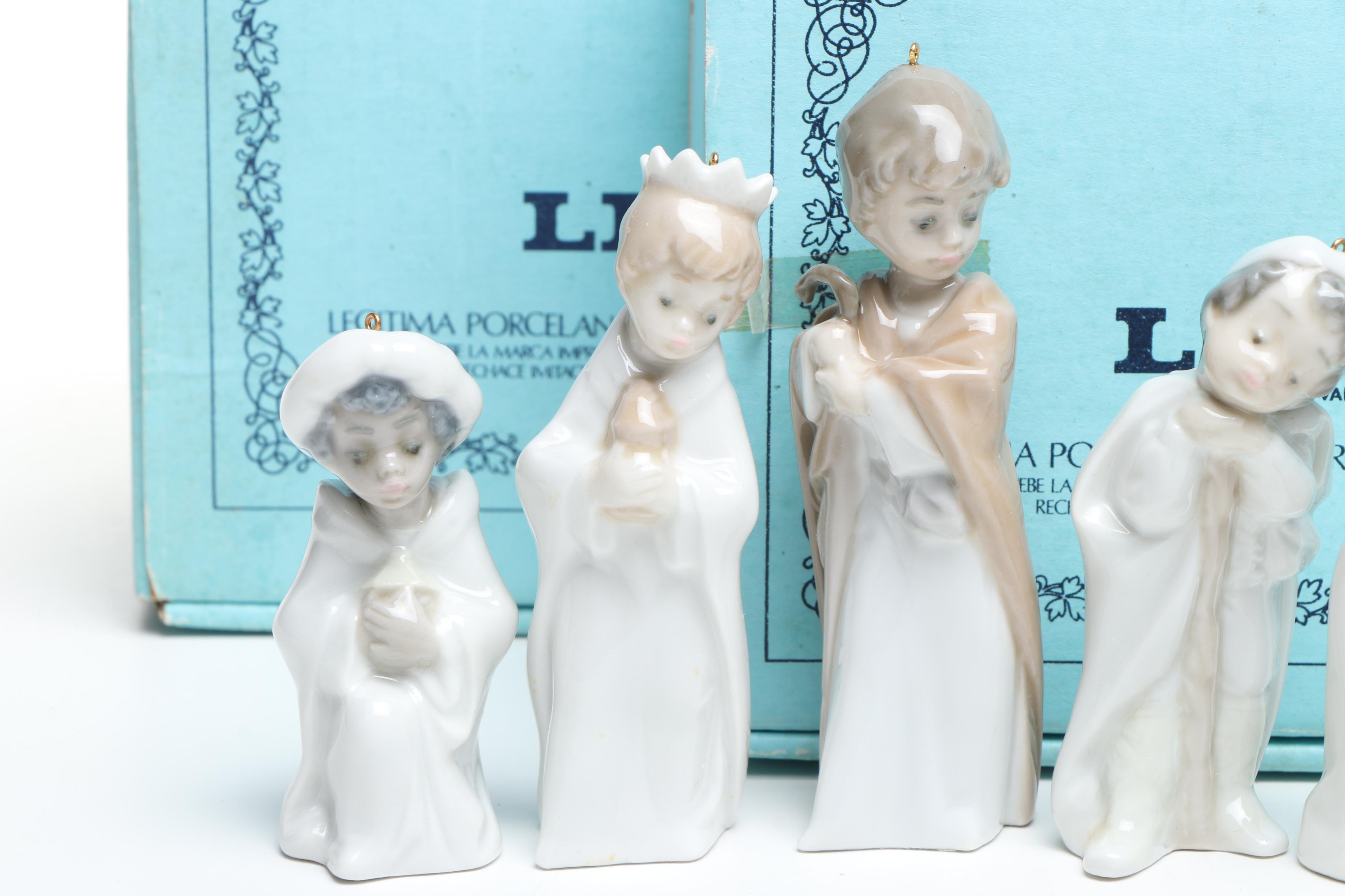 Lladró Porcelain Christmas Tree Ornaments