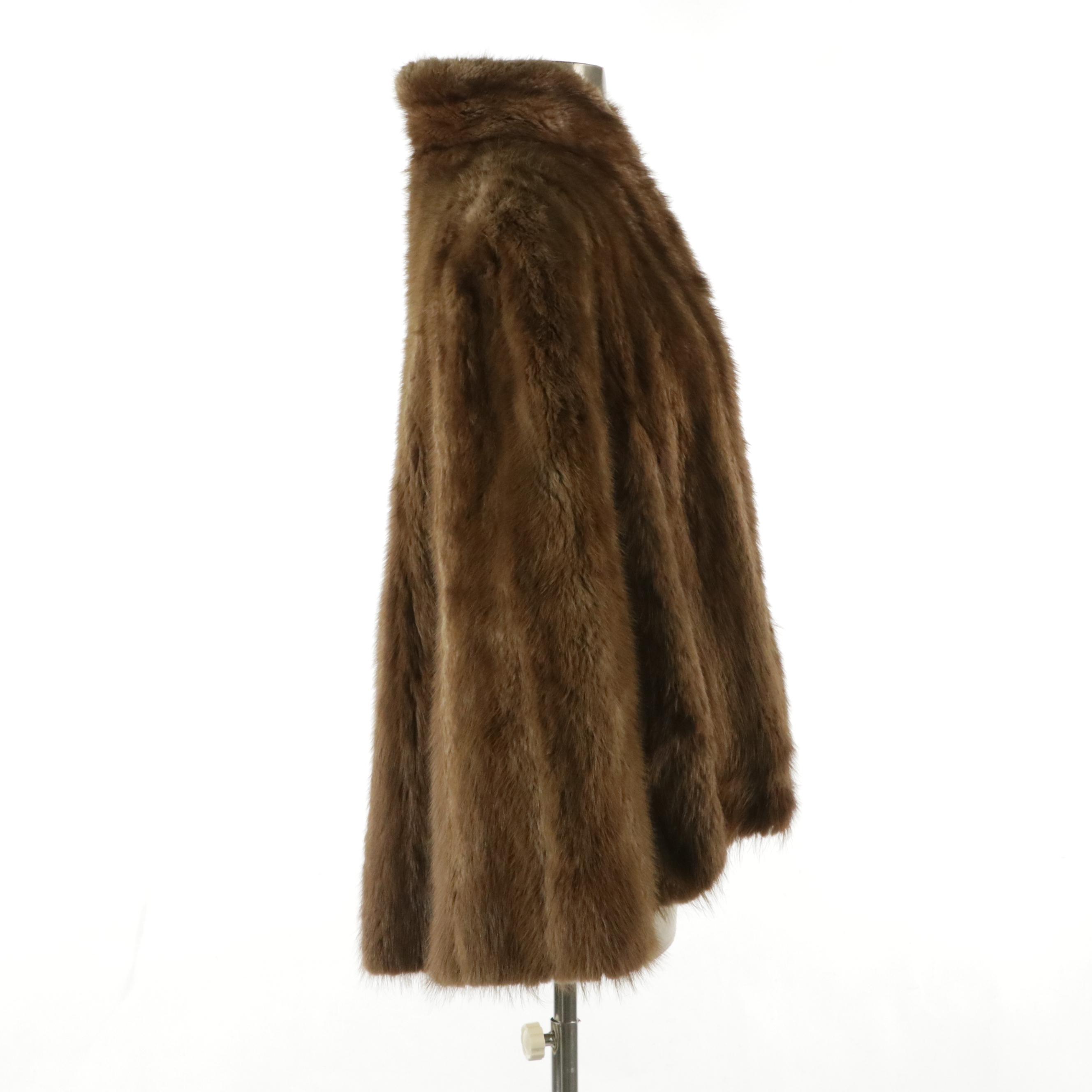 Natural Beaver Fur Capelet, Mid-20th Century