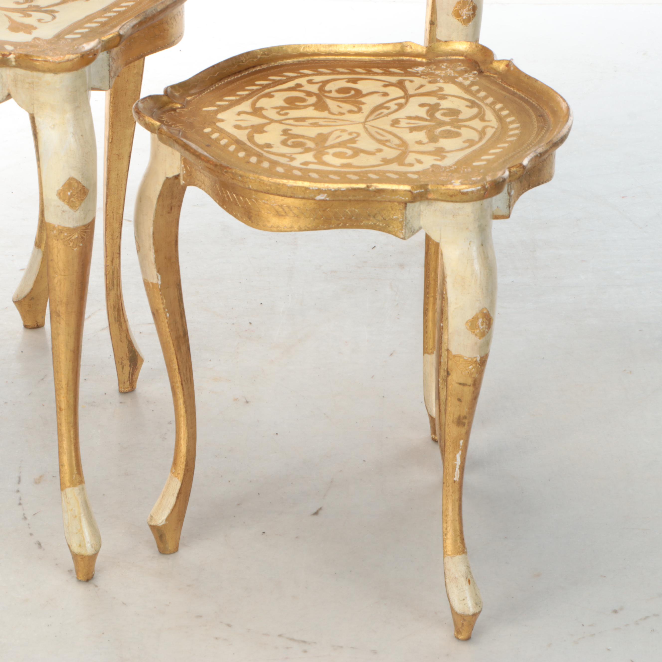 Italian Decorative Crafts Inc. Giltwood Nesting Tables