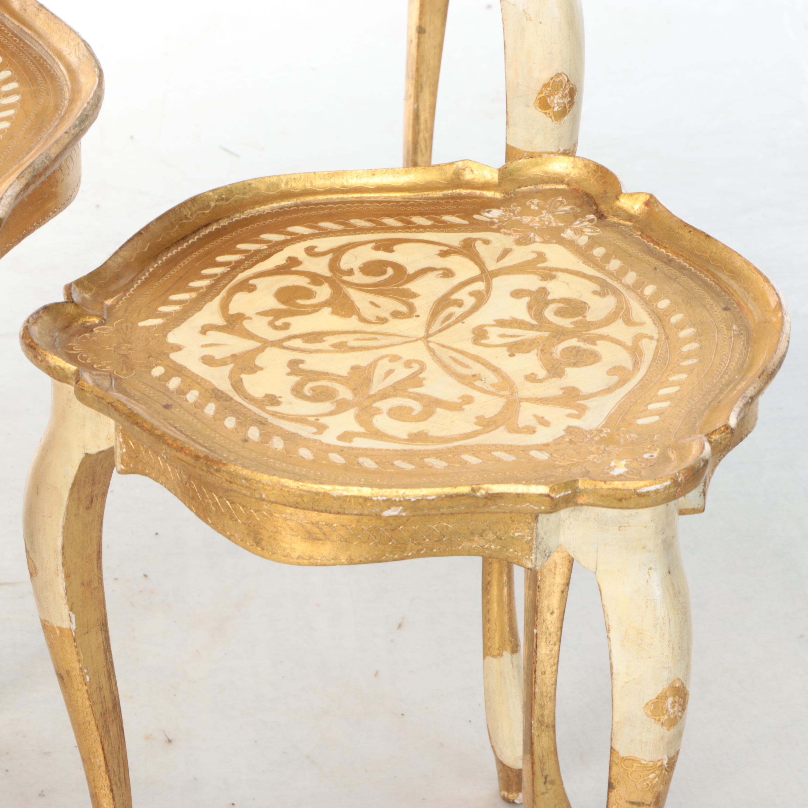 Italian Decorative Crafts Inc. Giltwood Nesting Tables