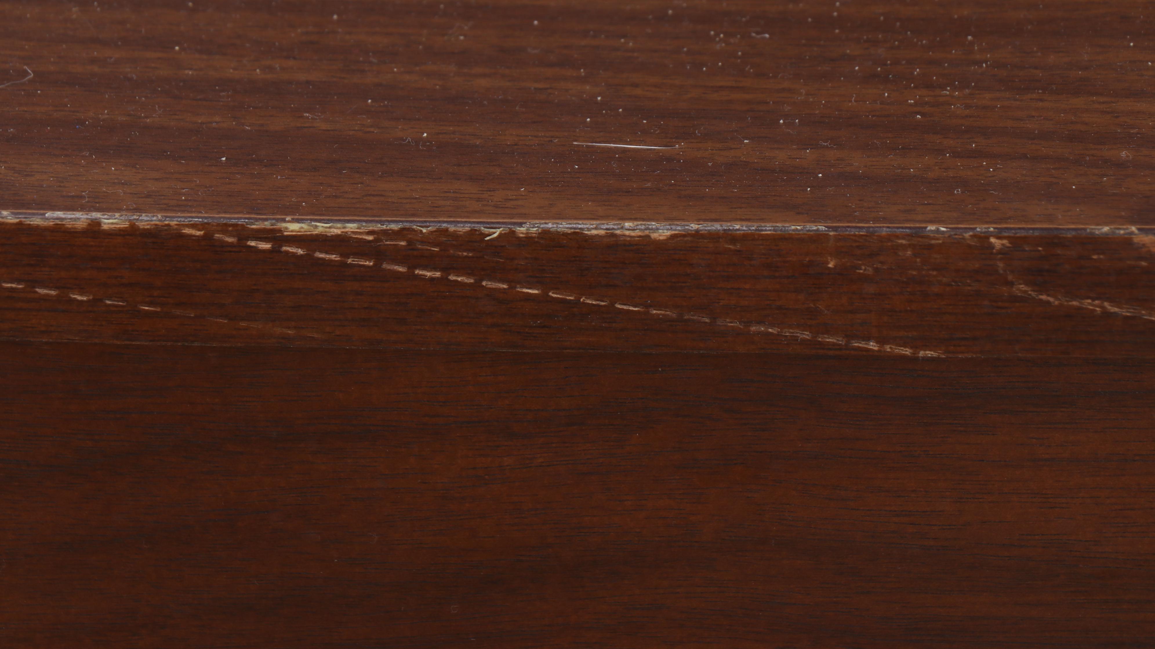 Mid Century Modern Walnut Veneer Two-Drawer Nightstand