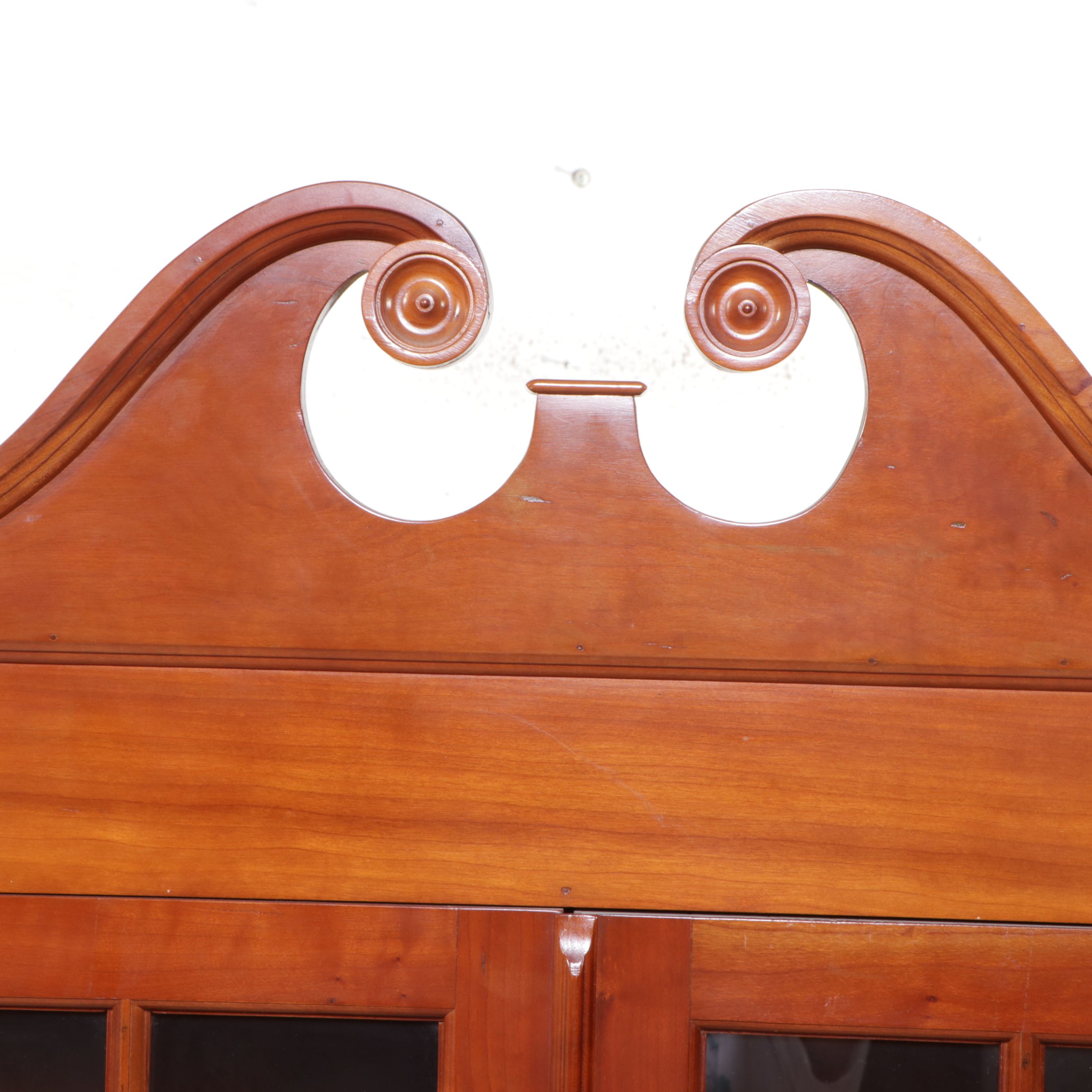 Traditional Style Cherry Corner China Cabinet