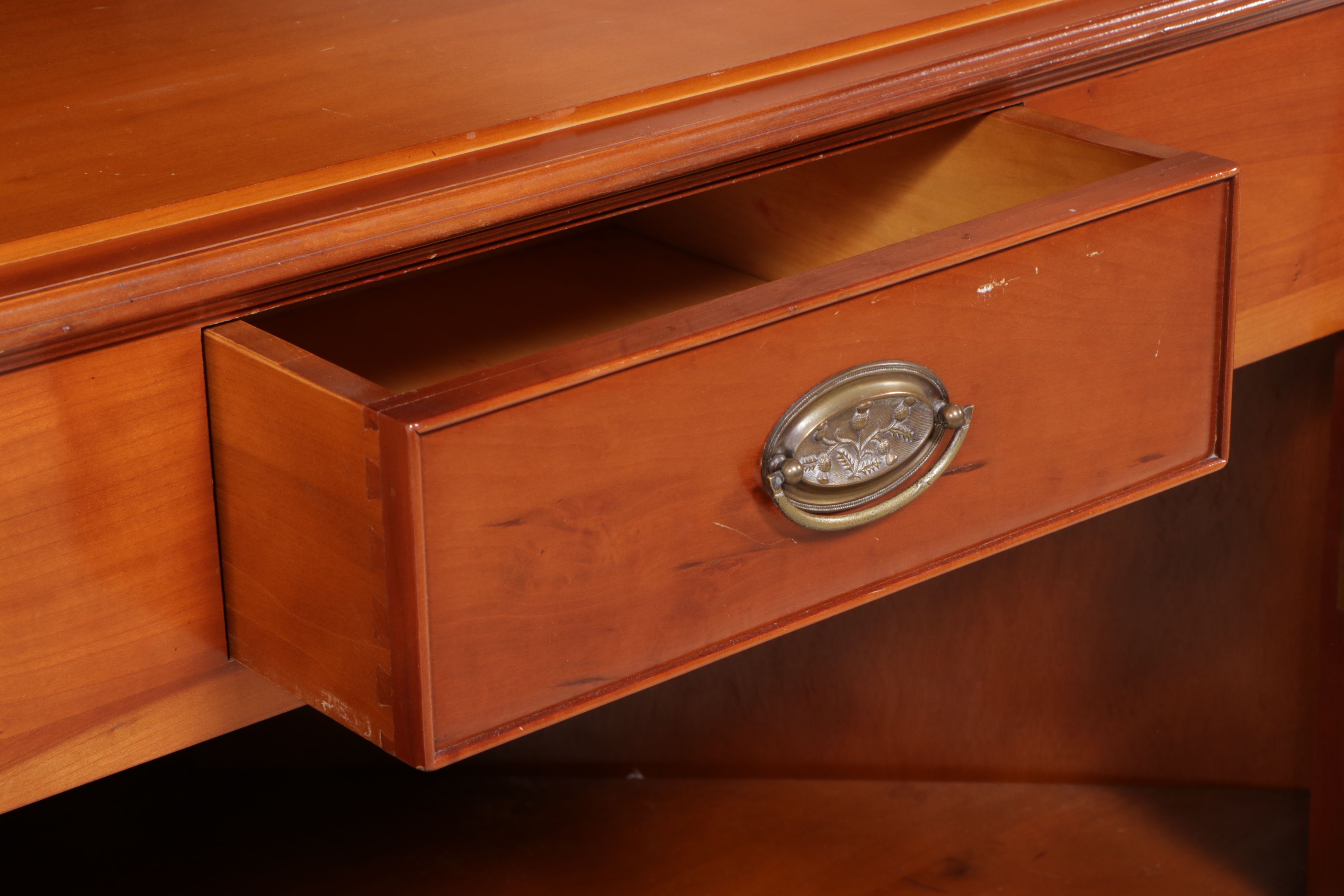 Traditional Style Cherry Corner China Cabinet