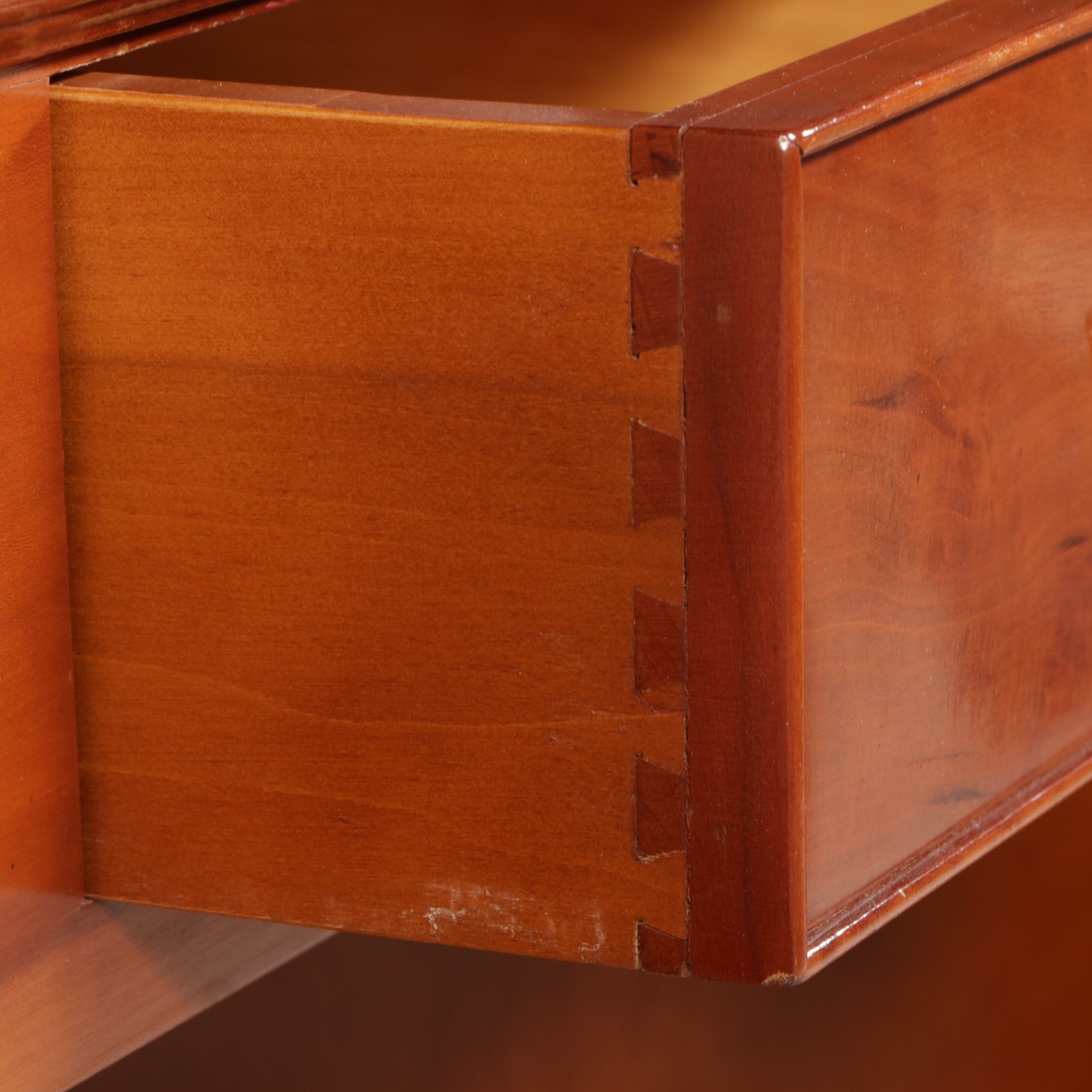 Traditional Style Cherry Corner China Cabinet