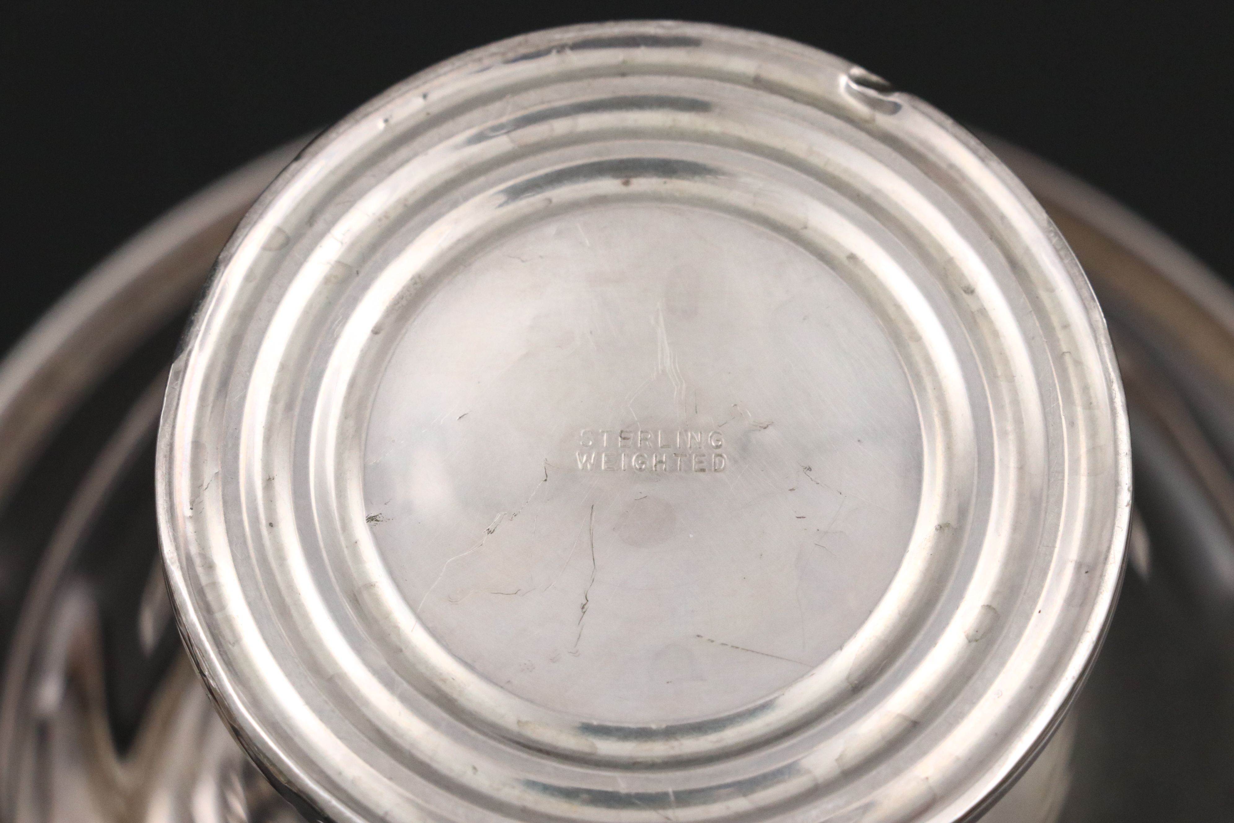 Hamilton with Other Weighted Sterling Footed Compotes, Early to Mid-20th Century