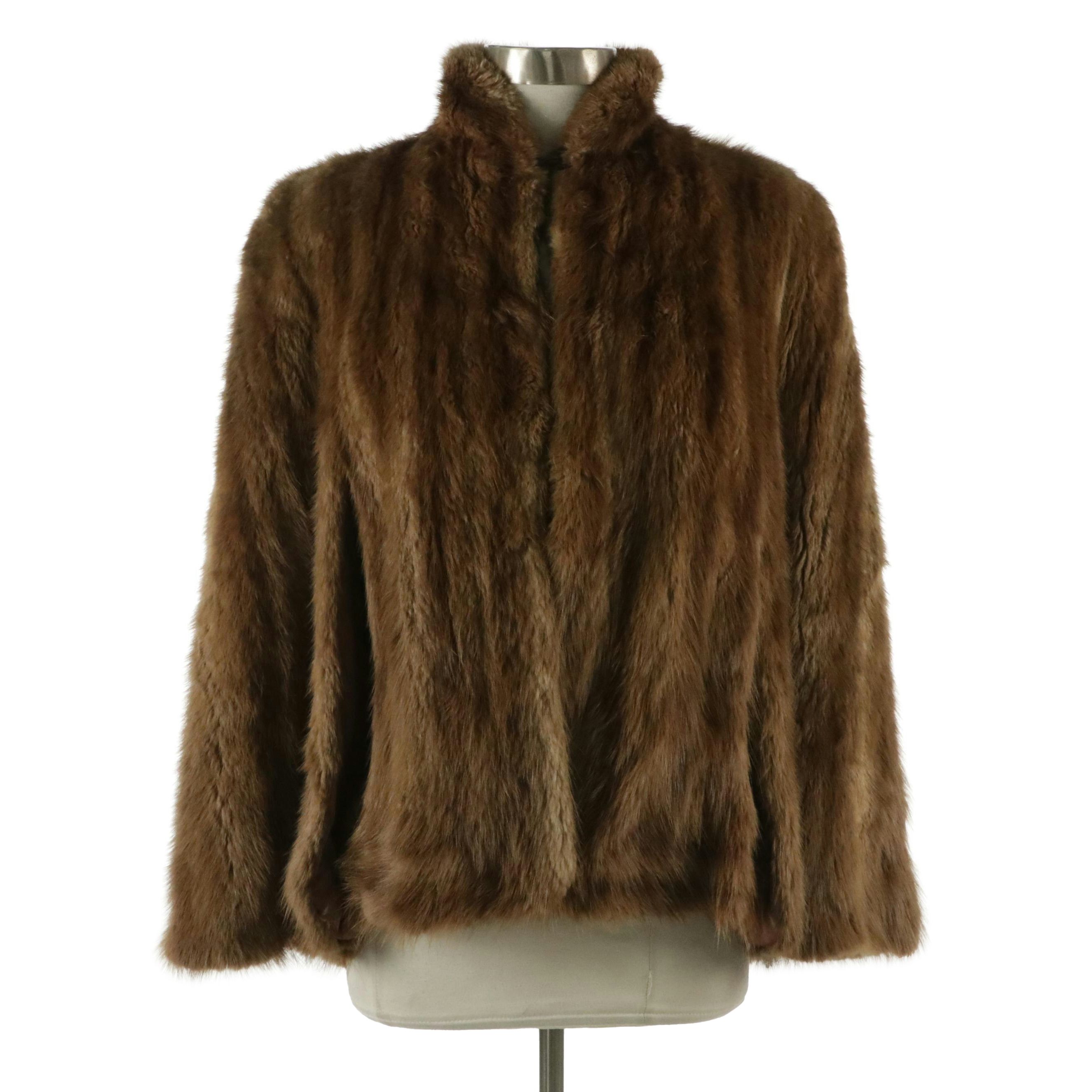 Natural Beaver Fur Capelet, Mid-20th Century