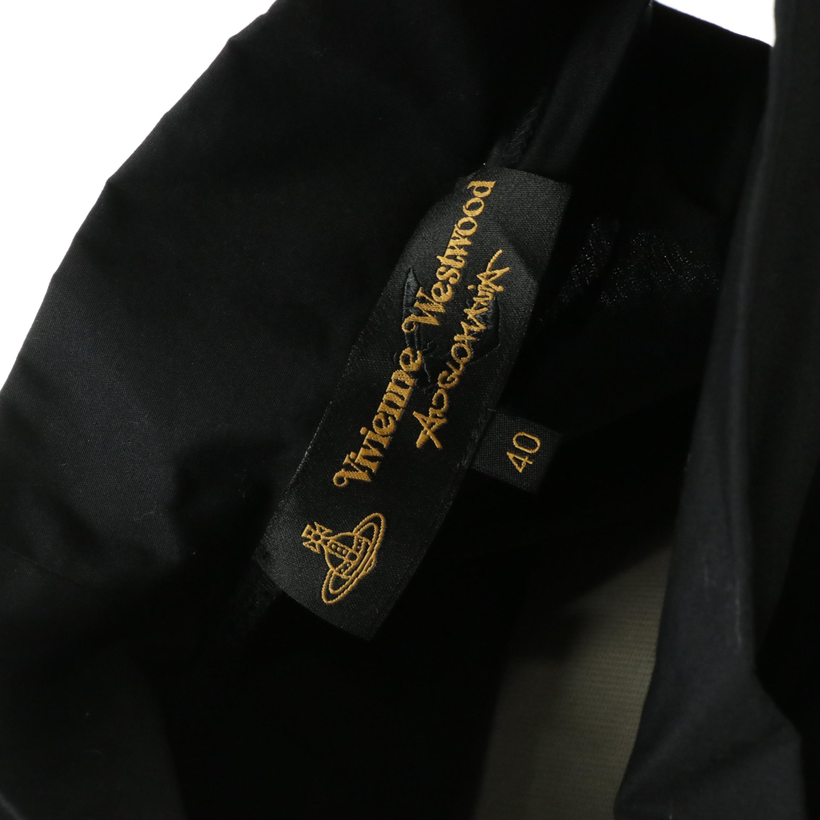 Vivienne Westwood Anglomania Asymmetrical Tailored Blouse in Black Cotton