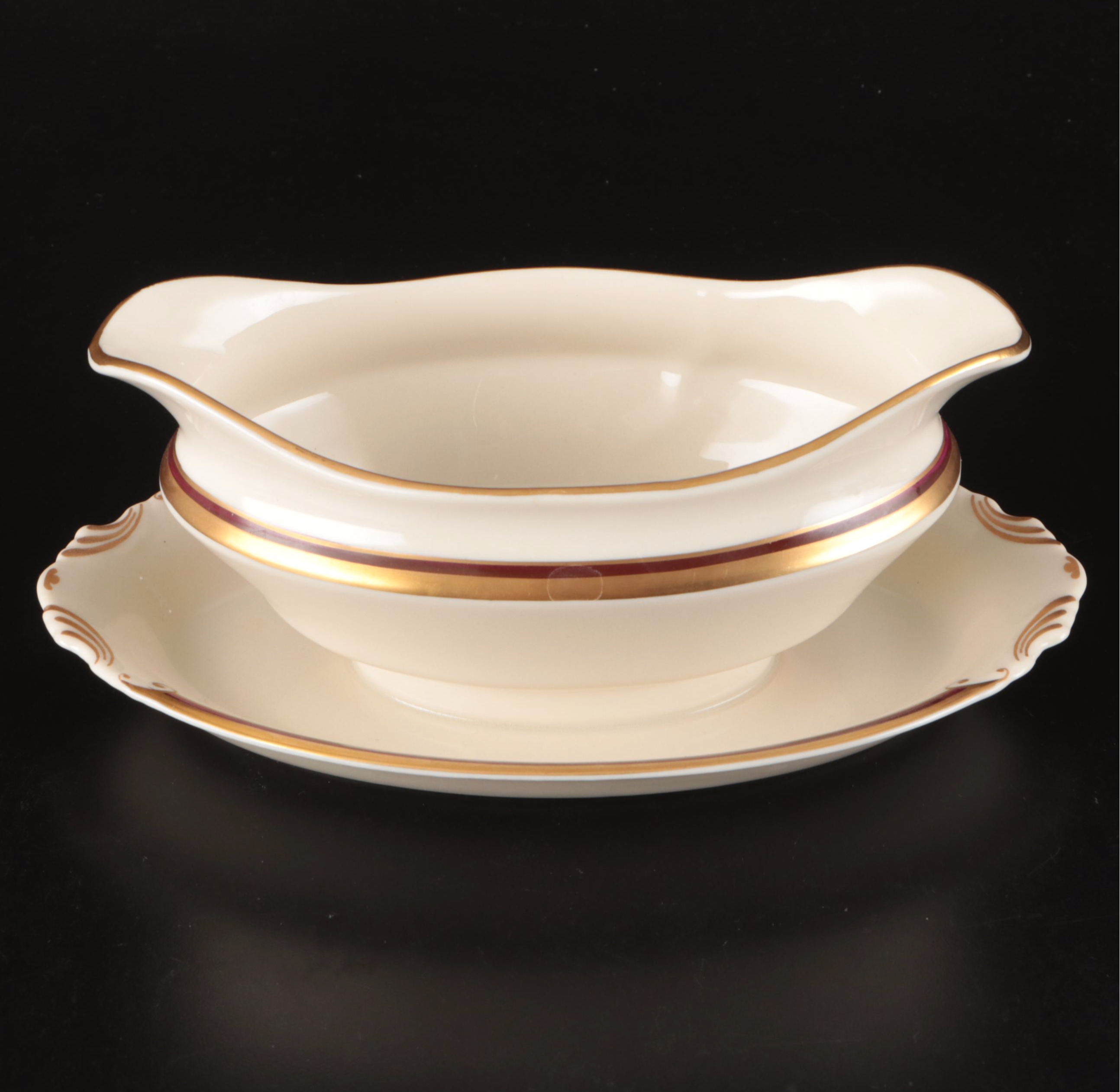 Syracuse China "Wayne" Serving Pieces with Cups and Saucers, 1949-1970