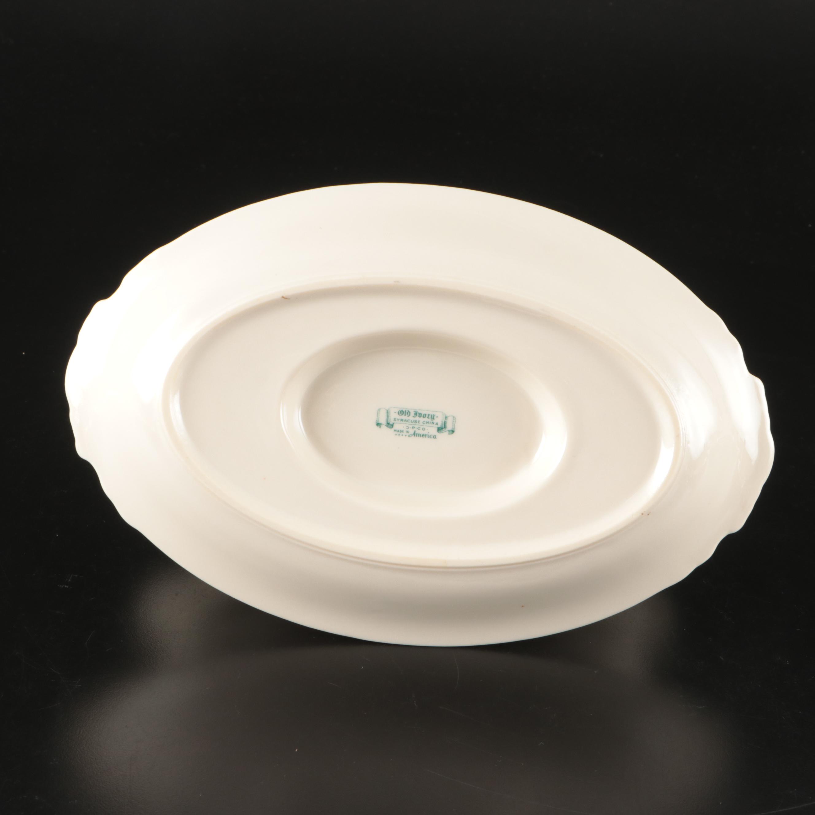 Syracuse China "Wayne" Serving Pieces with Cups and Saucers, 1949-1970